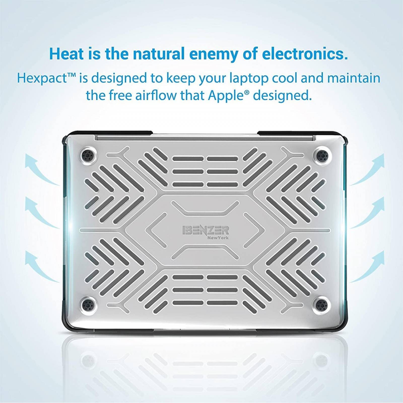 Funda IBENZER HexPact MacBook Air 11 Transp Negro 