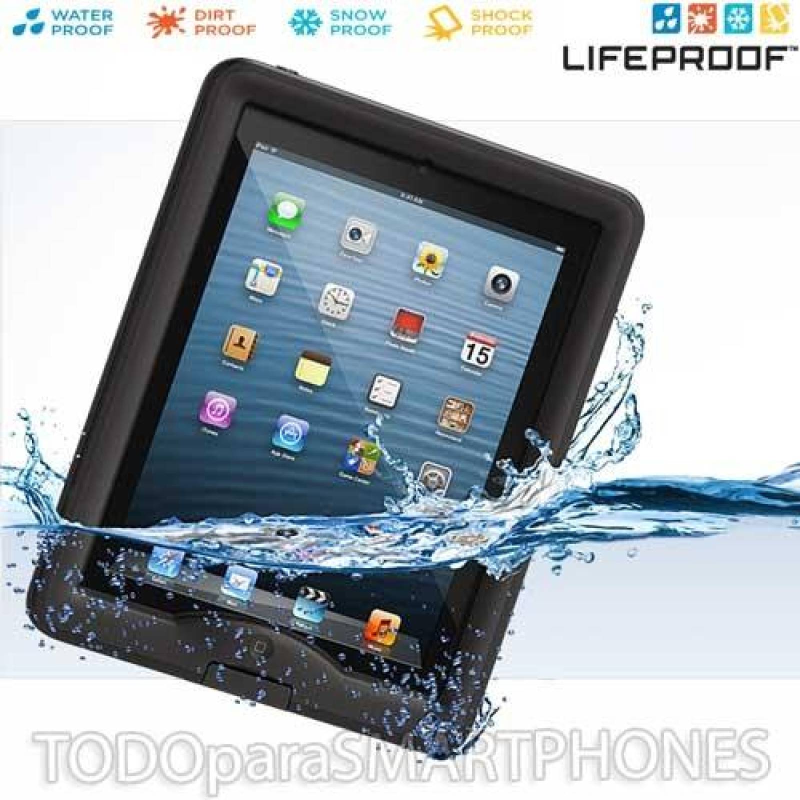 . Funda Lifeproof Nuud iPad 2 3 4 color Negro 