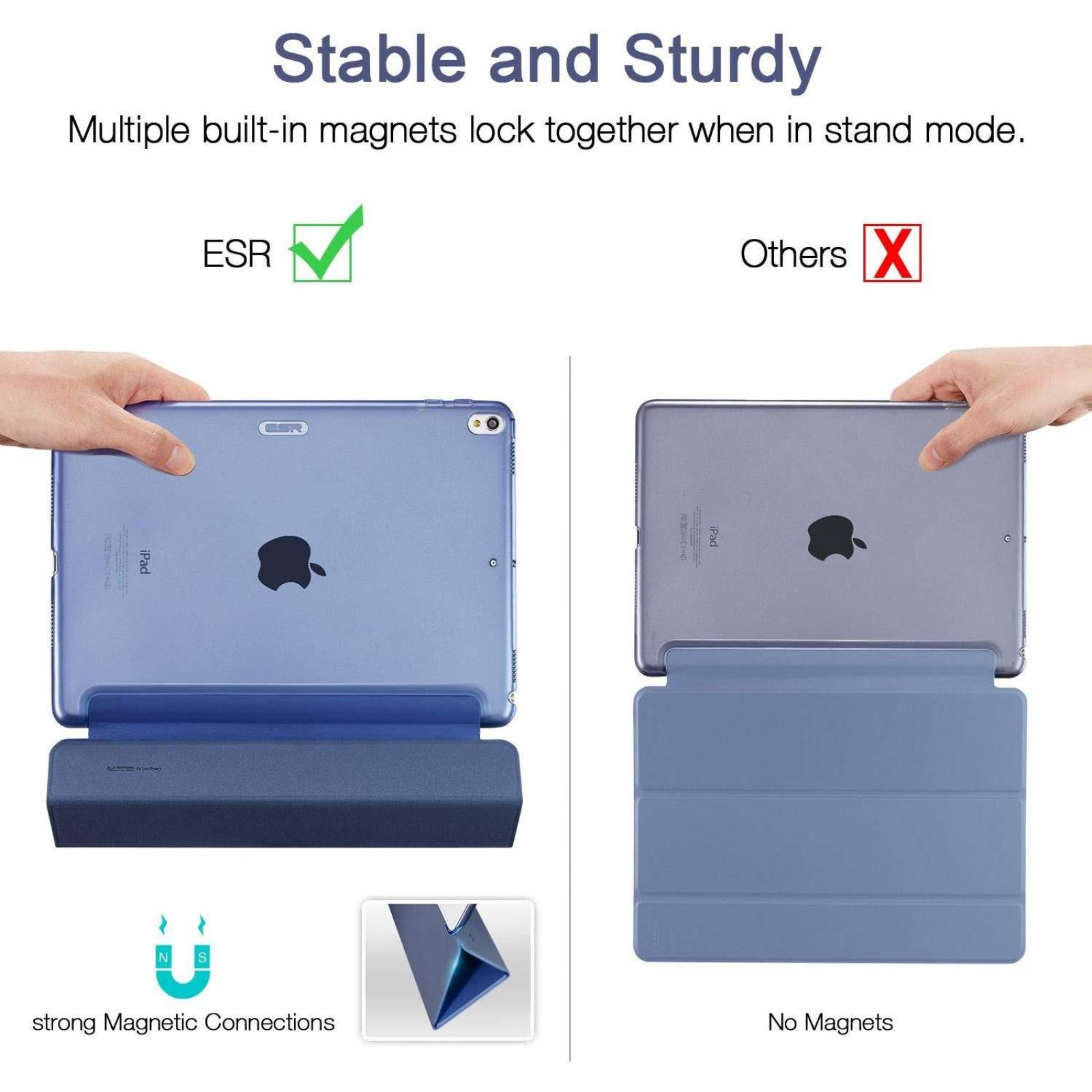 Funda ESR Yippee para iPad Pro 10.5 Air 10.5 Azul A1701 A1709 A2152 A2123 A2153 A2154
