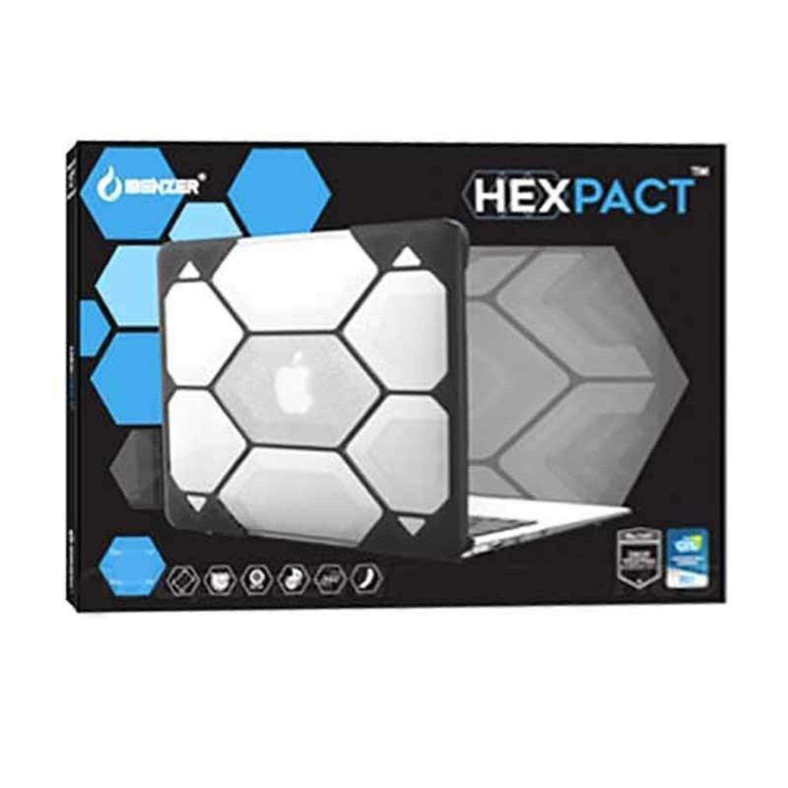 Funda IBENZER HexPact MacBook Air 13 TN Transparente Negro 