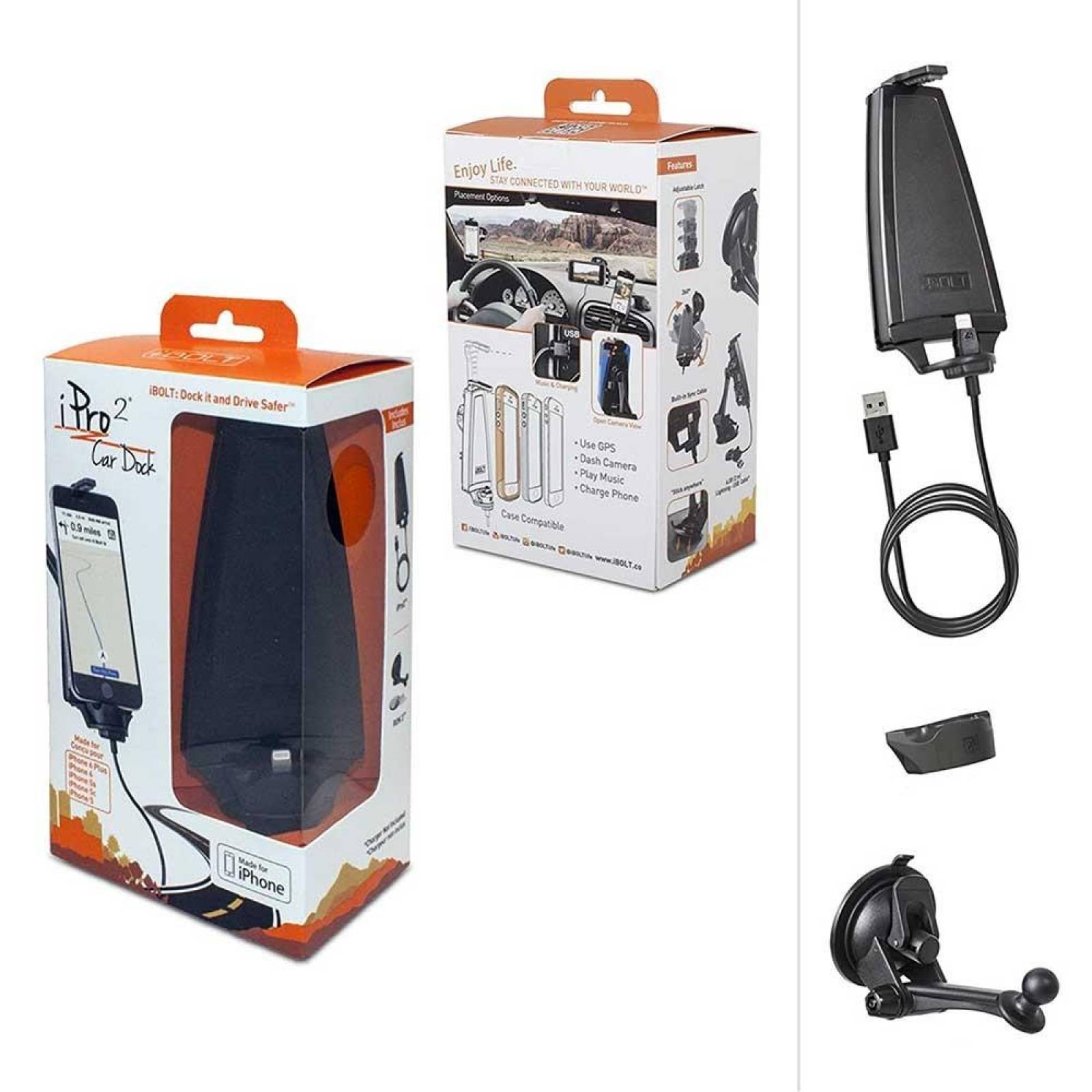 Soporte iBOLT iPro2 con cargador iPhone Lightning 