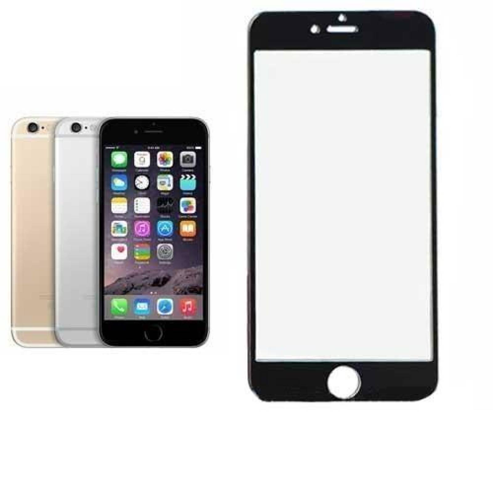 Mica Vidrio Templado Protectora de pantalla iPhone 6s/6 Plus Accendi Corona Negro