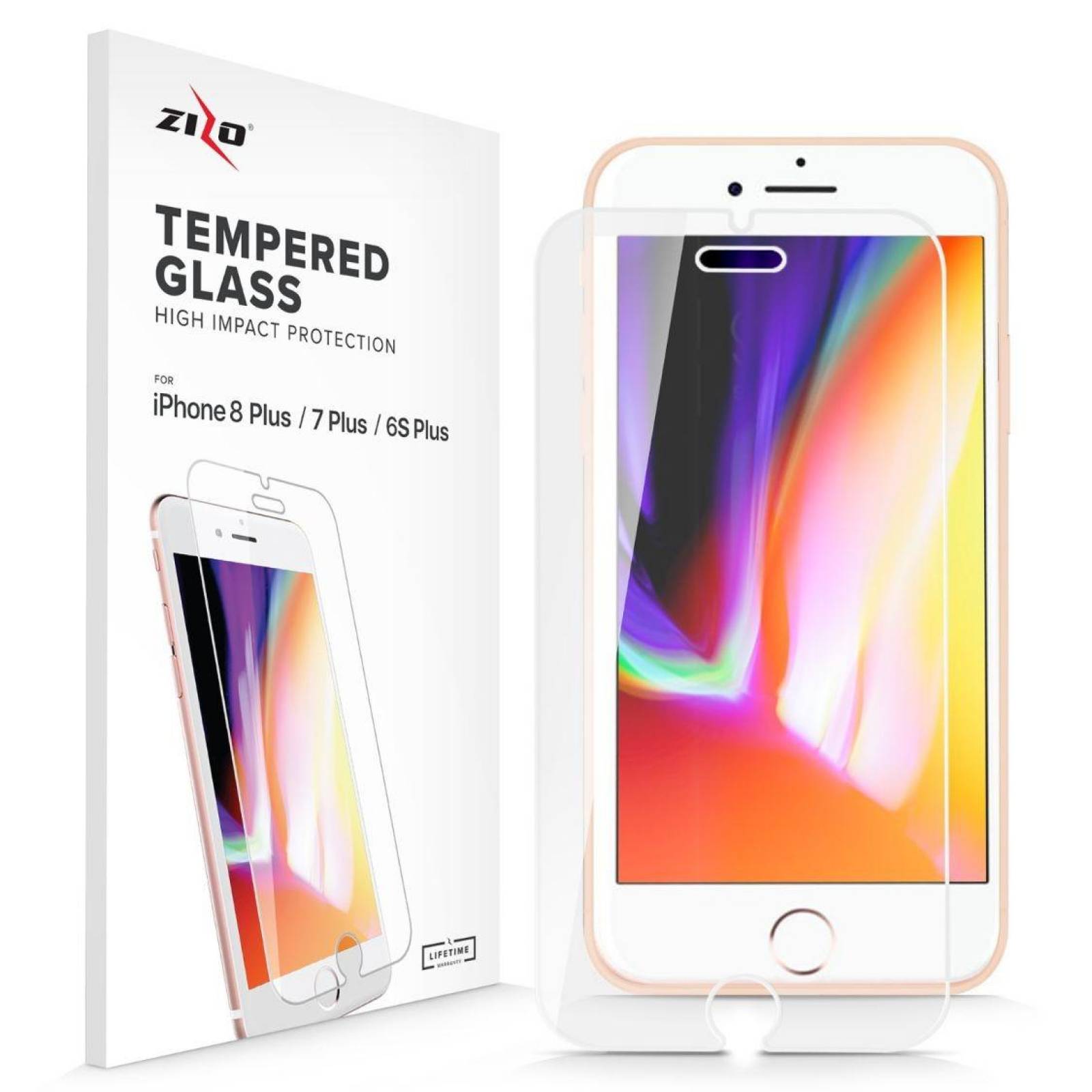 Mica Vidrio ZIZO para iPhone 8 PLUS 7 PLUS de pantalla