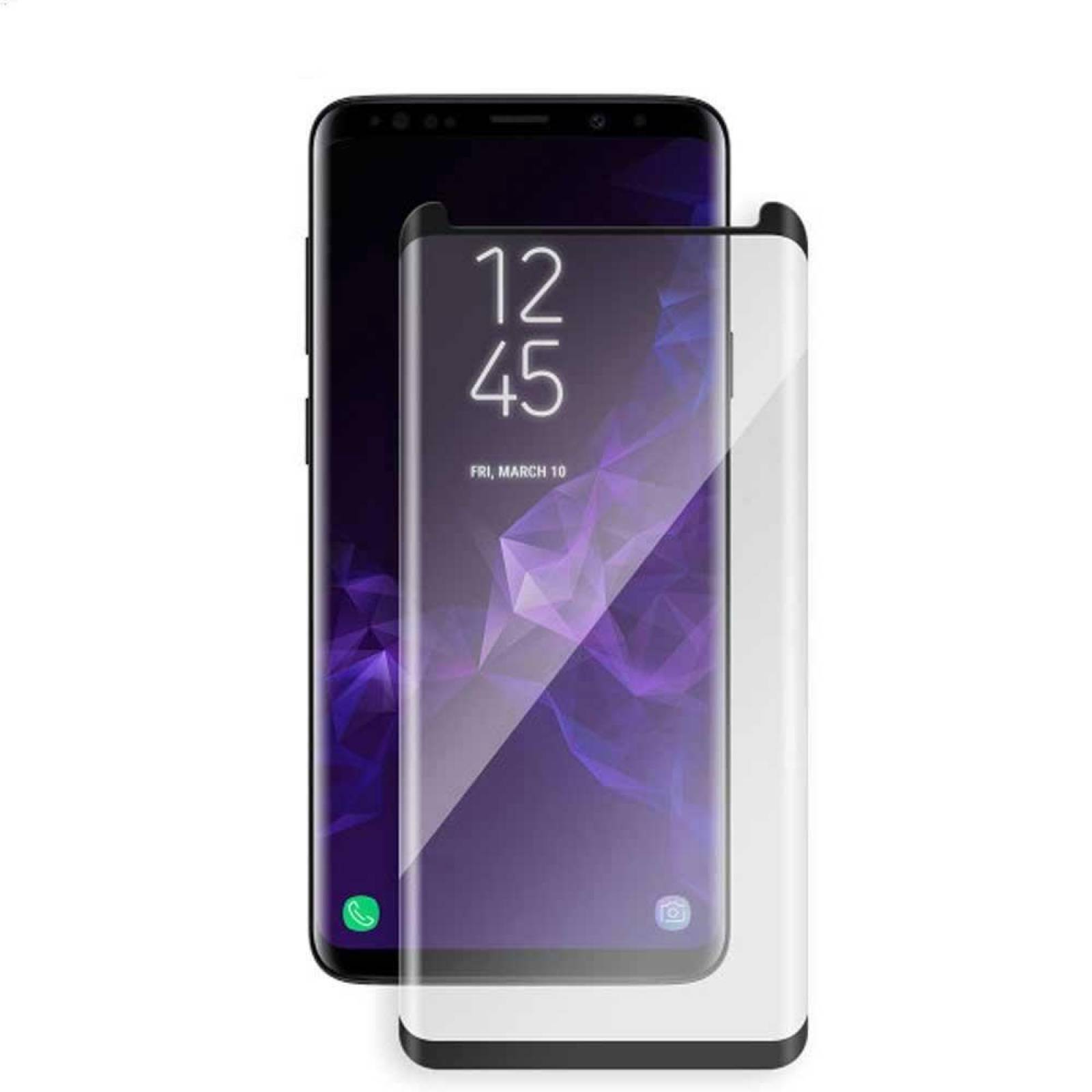 Mica Vidrio Templado WILD FLAG para Samsung S9 PLUS Protectora de pantalla transparente borde negro