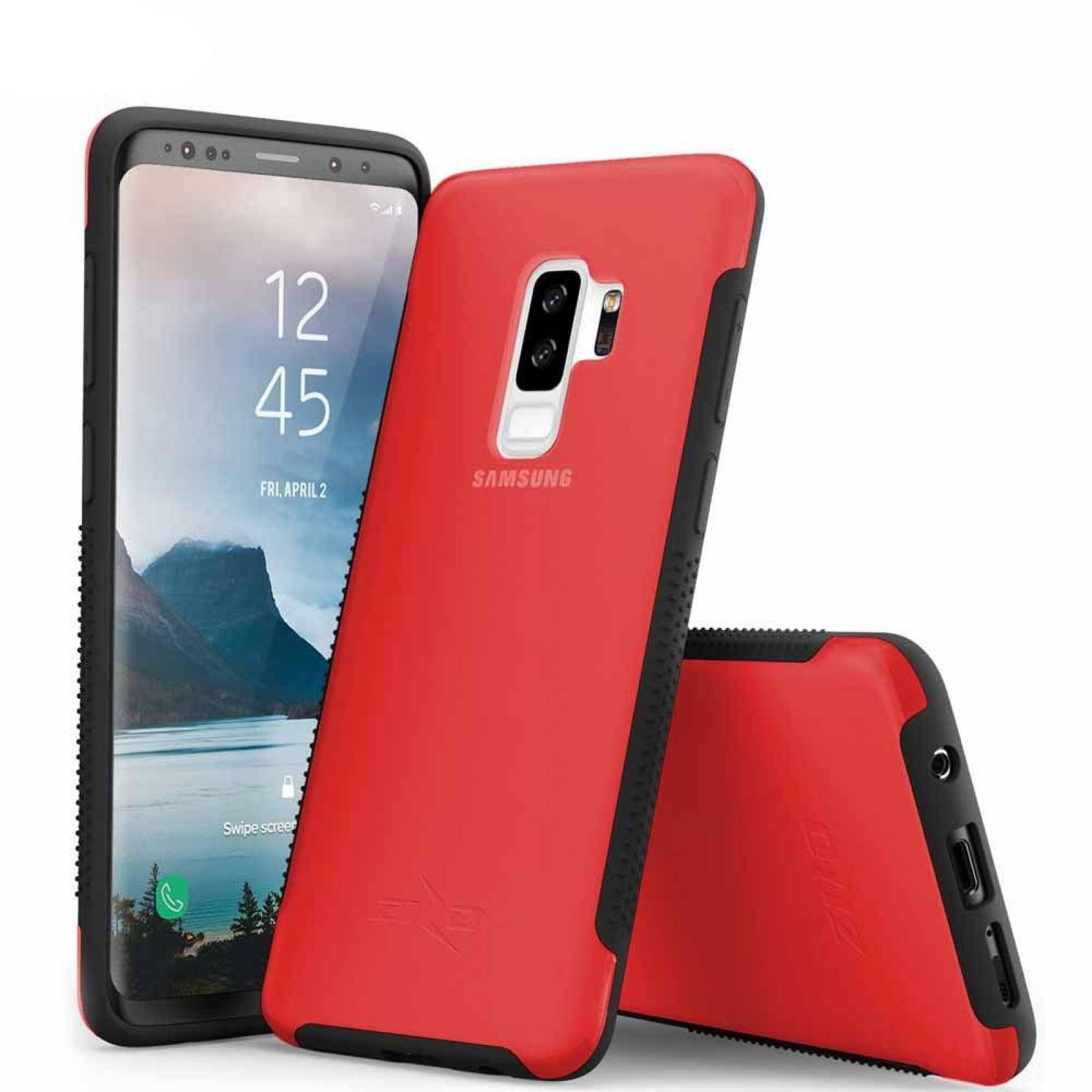 . Funda ZIZO Flux Samsung S9 PLUS Roja con mica de cristal 