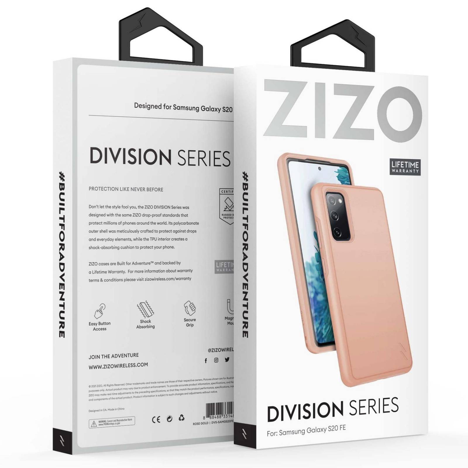 . Funda ZIZO Division para Samsung S20FE Rosa 