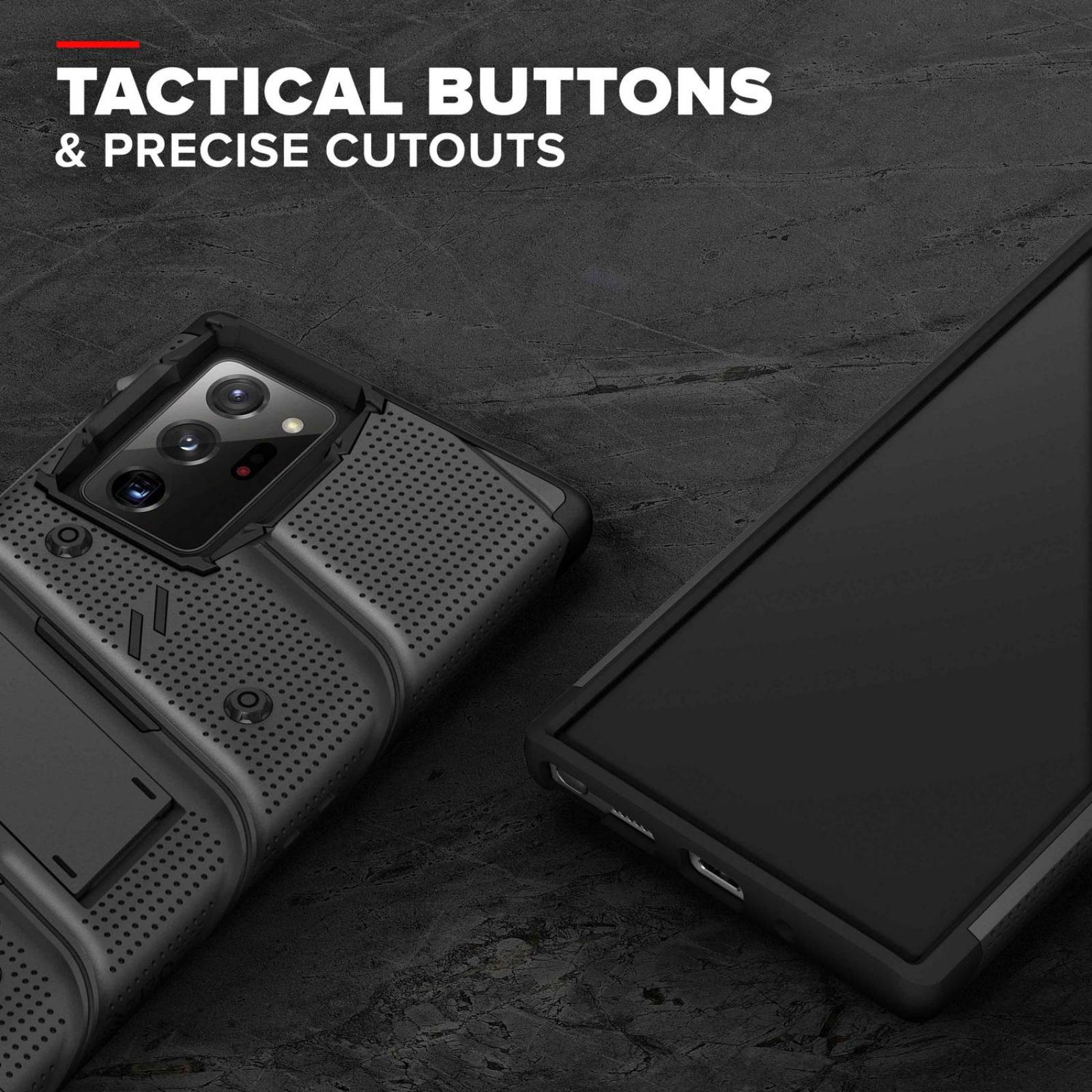 Funda ZIZO Bolt SAMSUNG NOTE 20 ULTRA Negro con clip giratorio