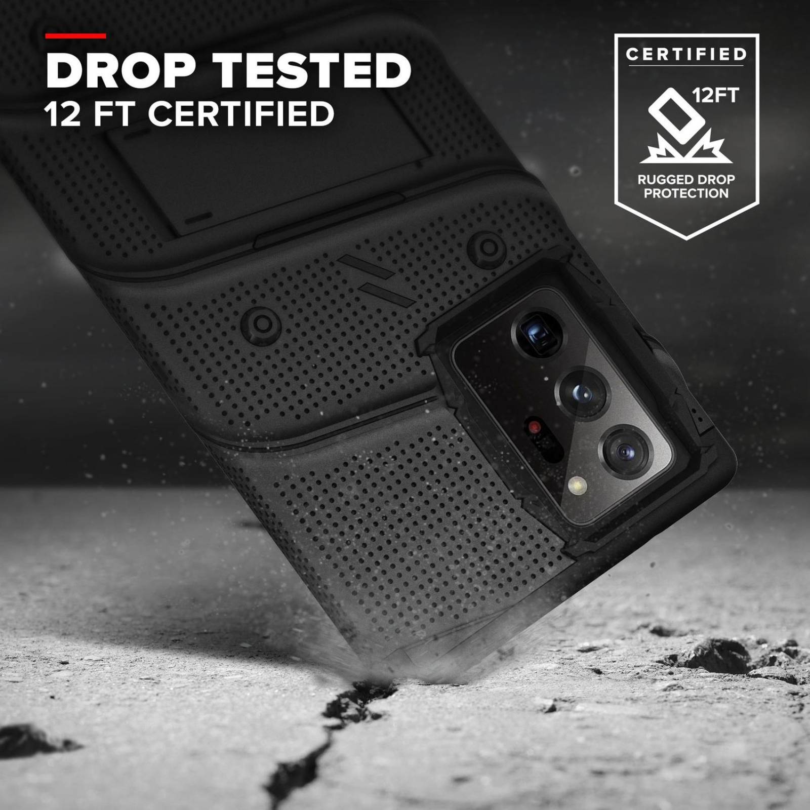 Funda ZIZO Bolt SAMSUNG NOTE 20 ULTRA Negro con clip giratorio