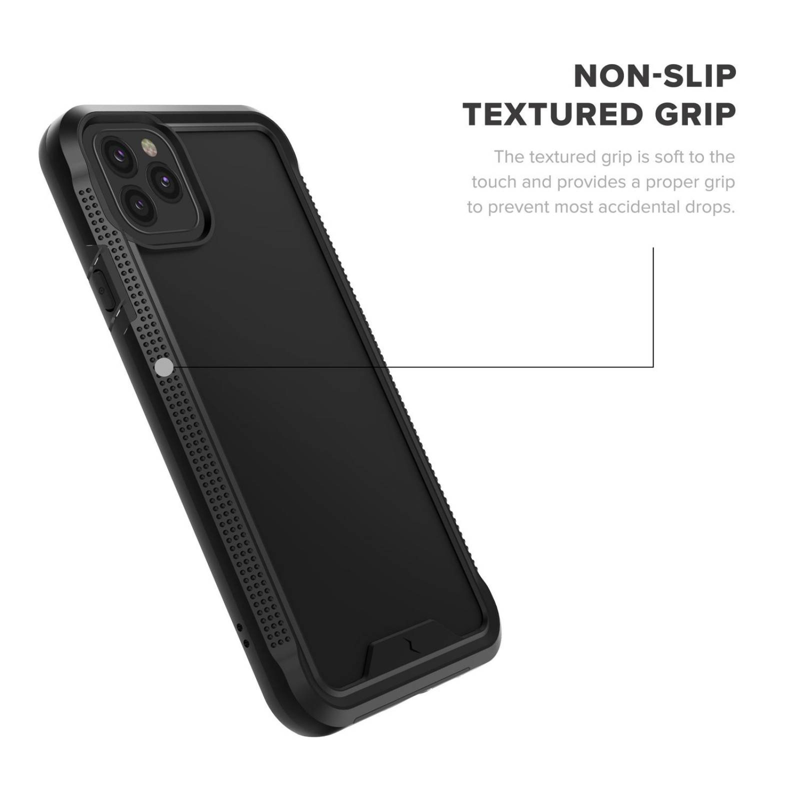 . Funda ZIZO Ion para iPhone 11 PRO MAX Negra con mica cristal 