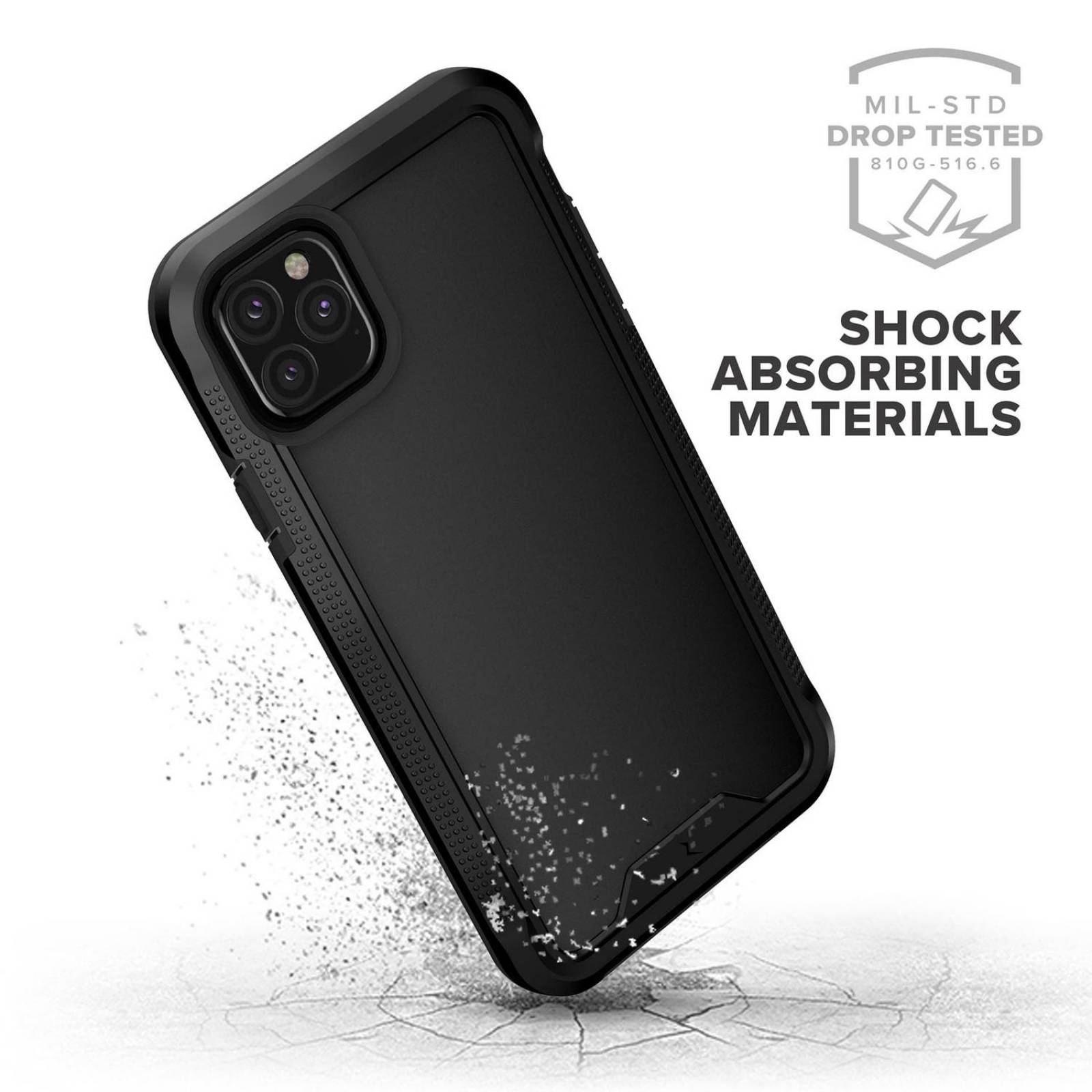 . Funda ZIZO Ion para iPhone 11 PRO MAX Negra con mica cristal 