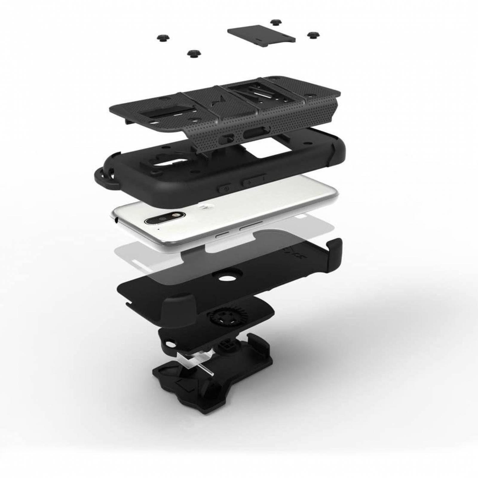 . Funda ZIZO Bolt Moto G4 Play y Moto E3 Negro con clip