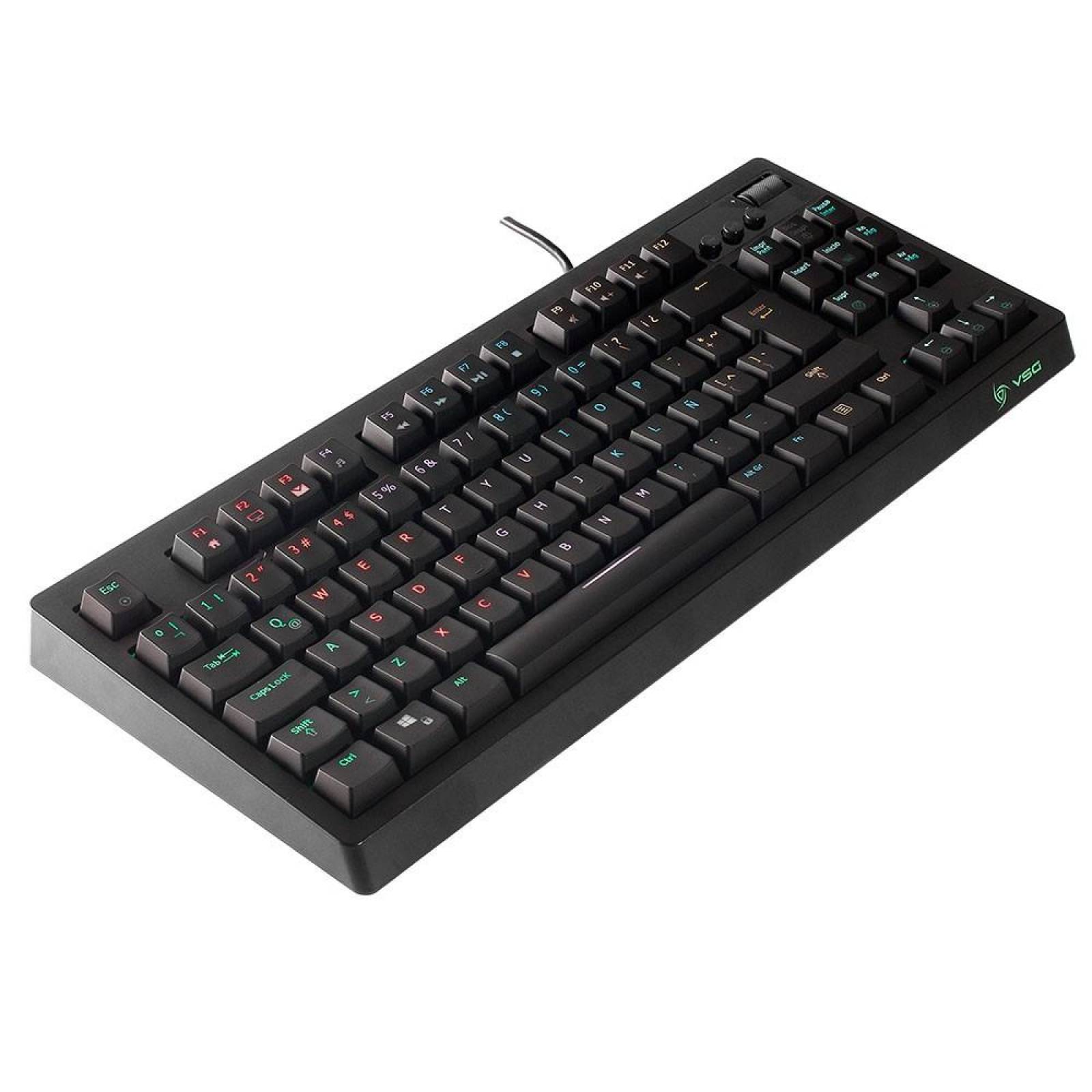 Teclado VSG Gamer Quasar mecanico con control multimedia y luz