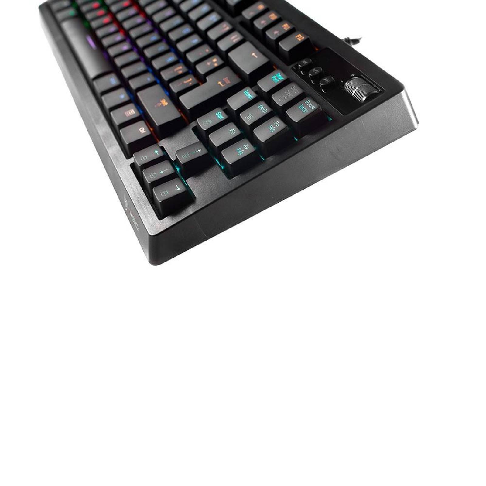 Teclado VSG Gamer Quasar mecanico con control multimedia y luz