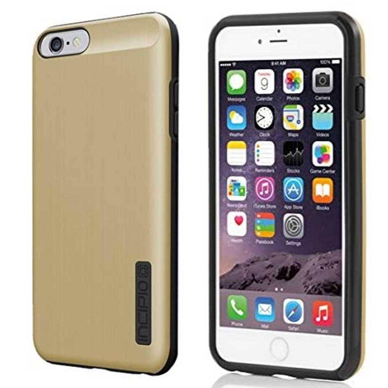 Funda INCIPIO DualPro Shine para iPhone 6 y 6s Dorado Negro 