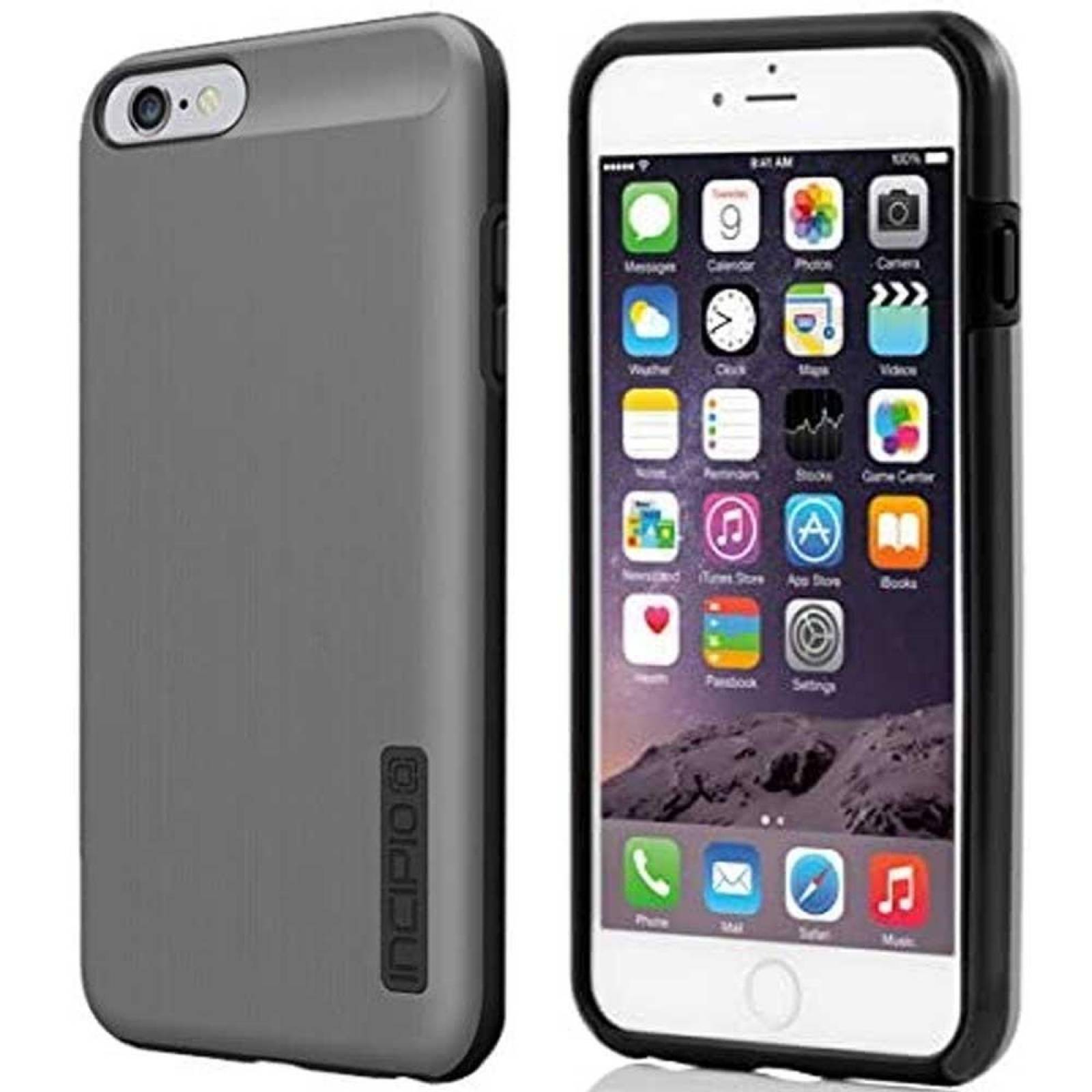 Funda INCIPIO DualPro Shine iPhone 6 y 6s Plata Negro 