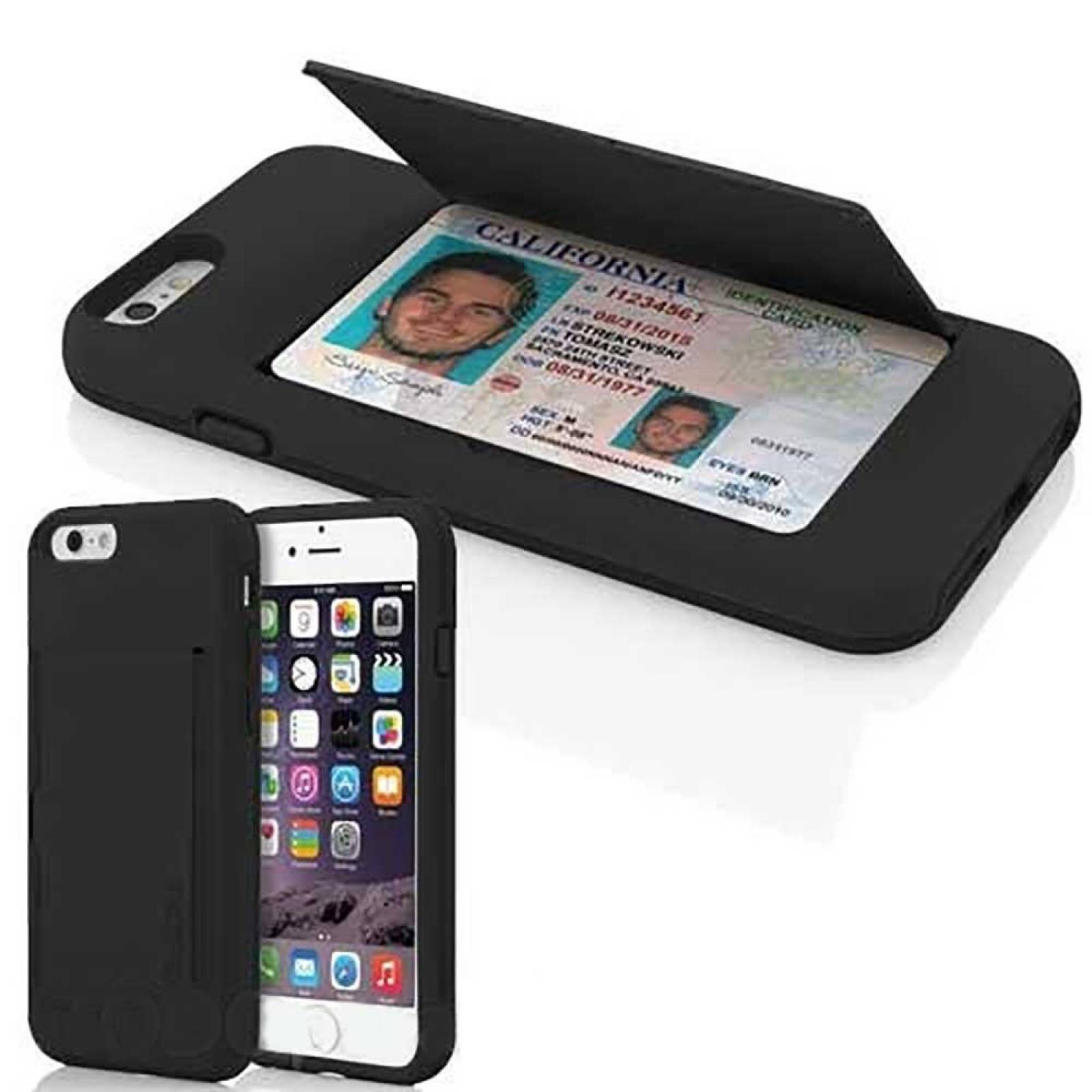 Funda INCIPIO Stowaway para iPhone 6 y 6s cartera negra 