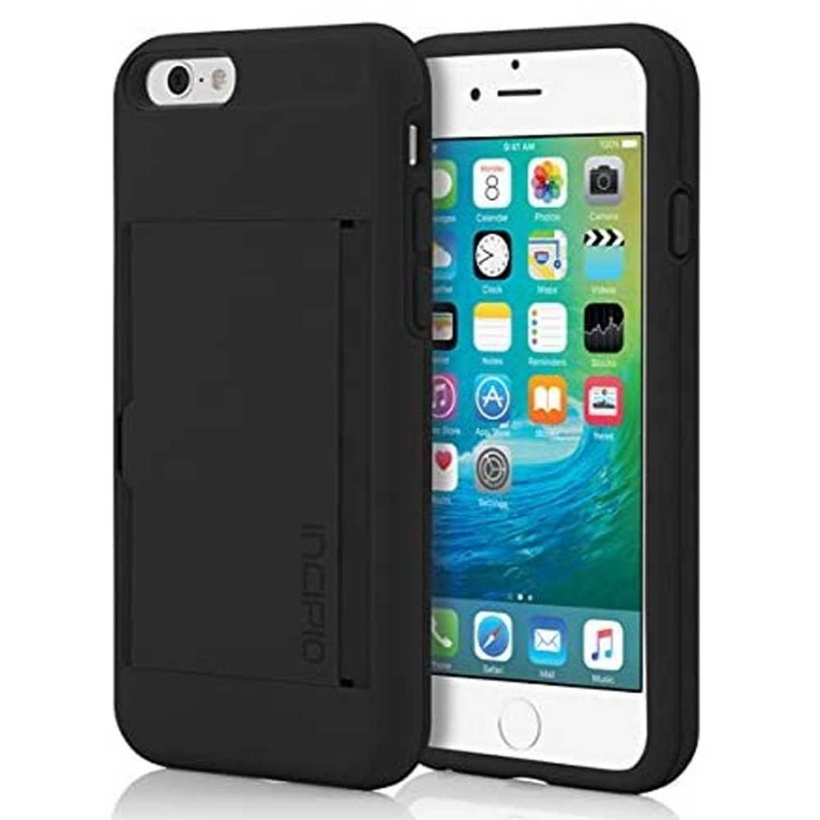 Funda INCIPIO Stowaway para iPhone 6 y 6s cartera negra 