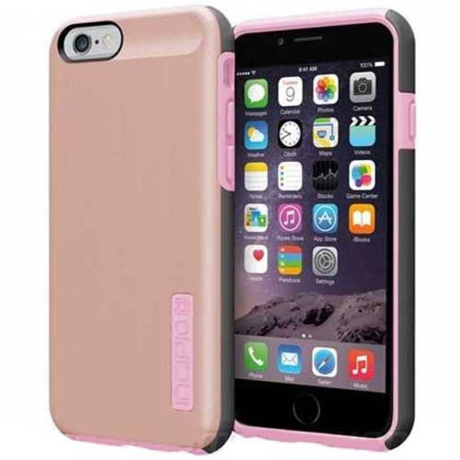 Funda colgante de silicona premium rosa con cuerda para iphone se