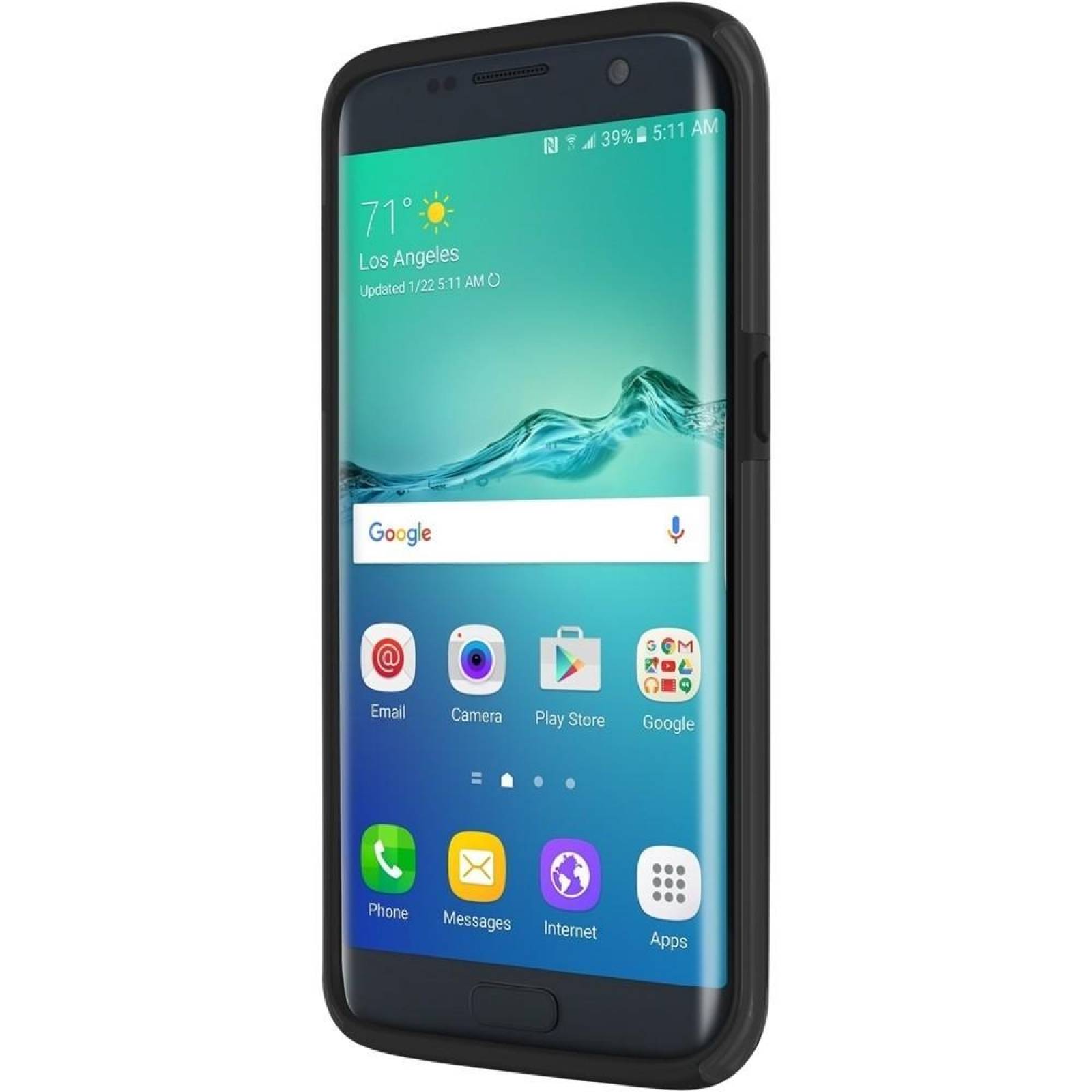 Funda INCIPIO DualPro Shine para Samsung S7 Edge Negra Aluminio 