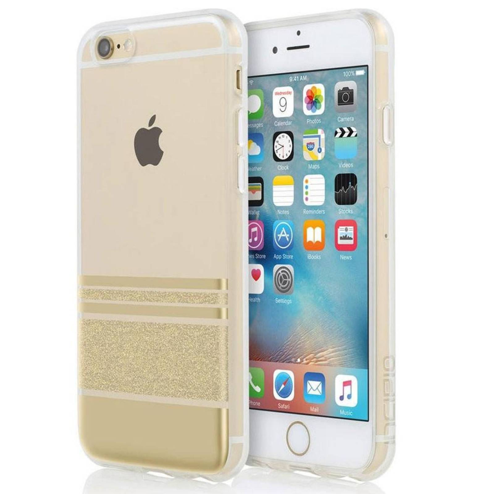 Funda INCIPIO Design para iPhone 6s y 6 Transparente Oro 