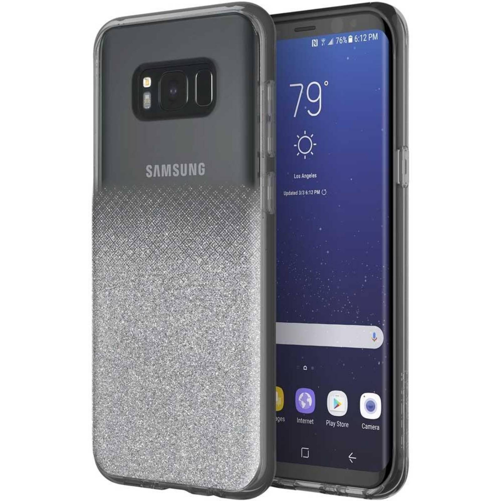 Funda INCIPIO Design para Samsung S8 PLUS Plata Sparkler 