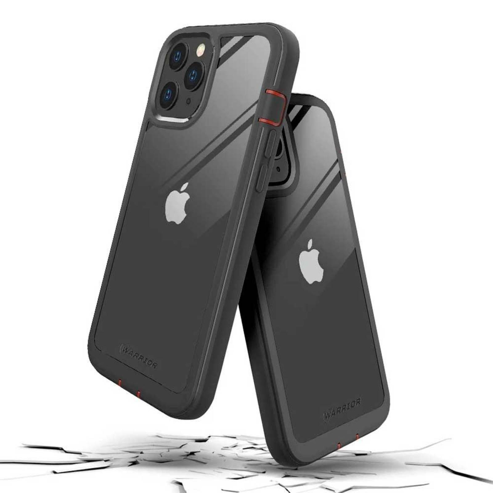 Funda PRODIGEE Warrior para iPhone 12 y 12 PRO Transparente Negra 