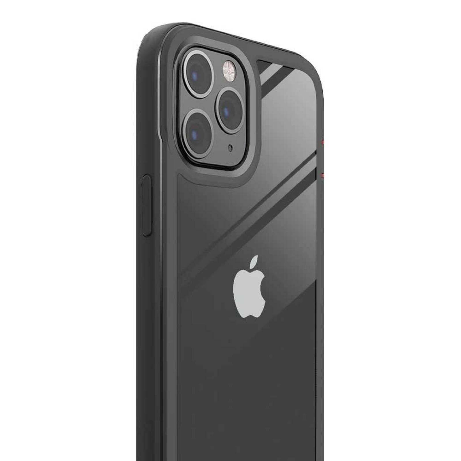 Funda PRODIGEE Warrior para iPhone 12 y 12 PRO Transparente Negra 