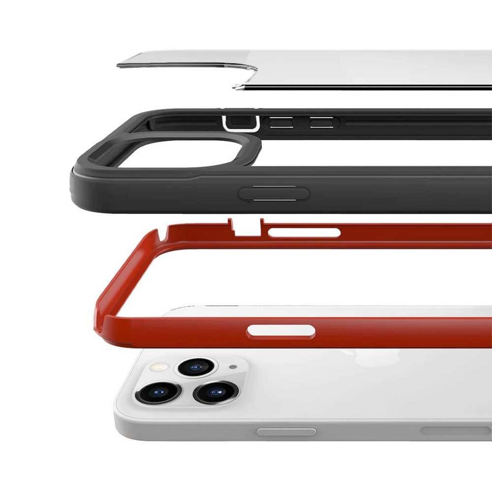 Funda PRODIGEE Warrior para iPhone 12 y 12 PRO Transparente Negra 