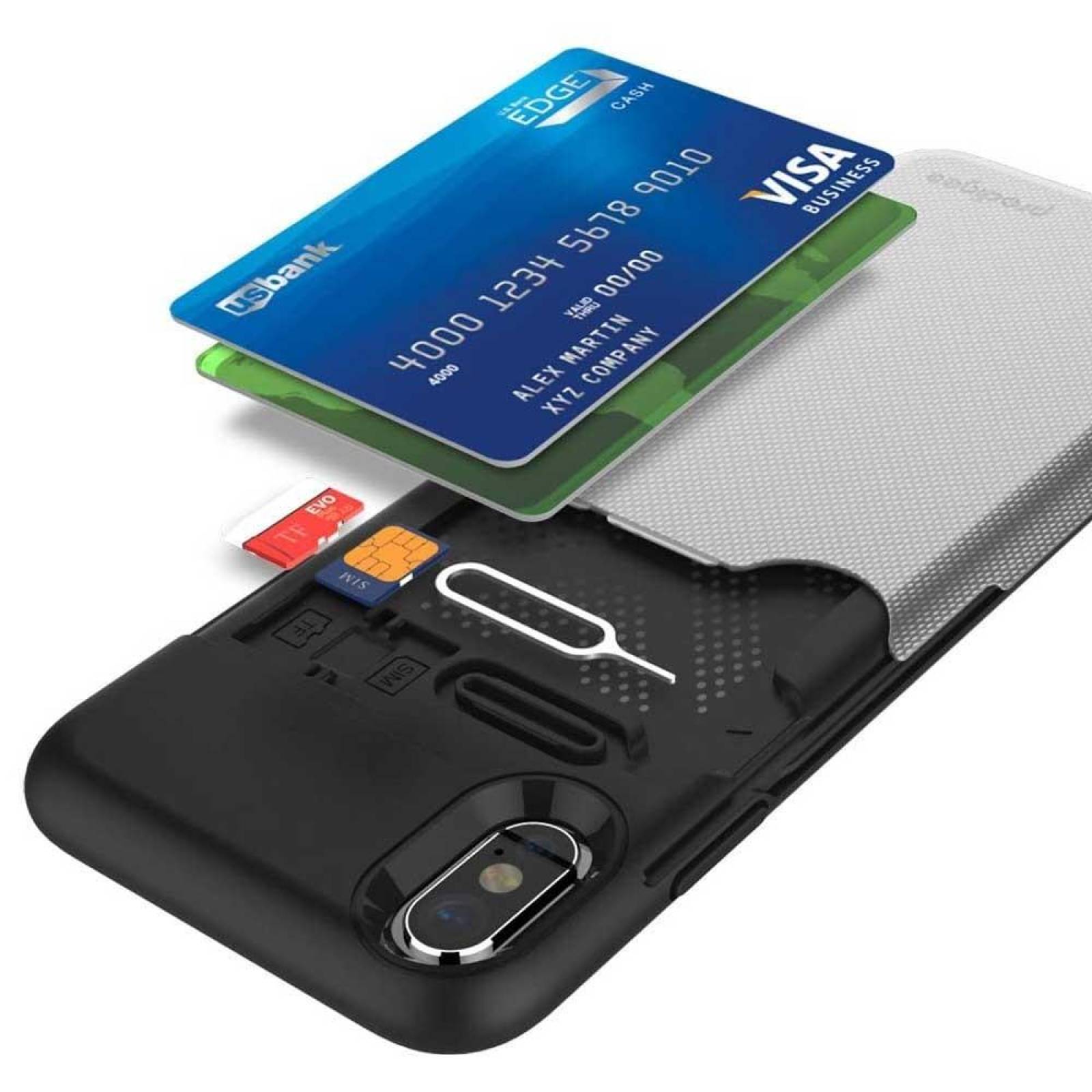 Funda PRODIGEE Undercover para iPhone X y Xs Plata