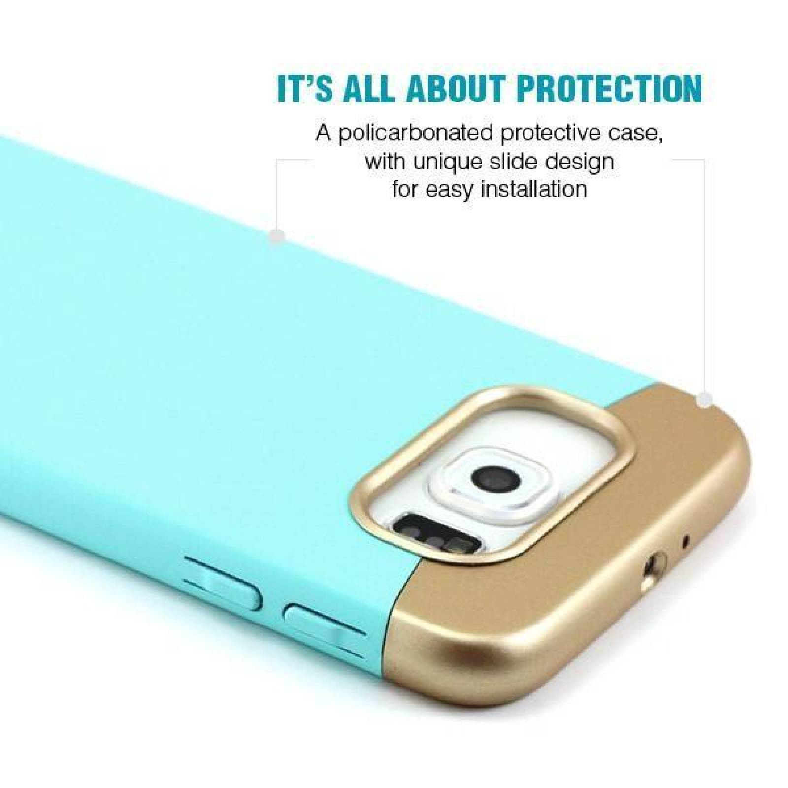 Funda PRODIGEE Accent para Samsung S6 Aqua Dorado 