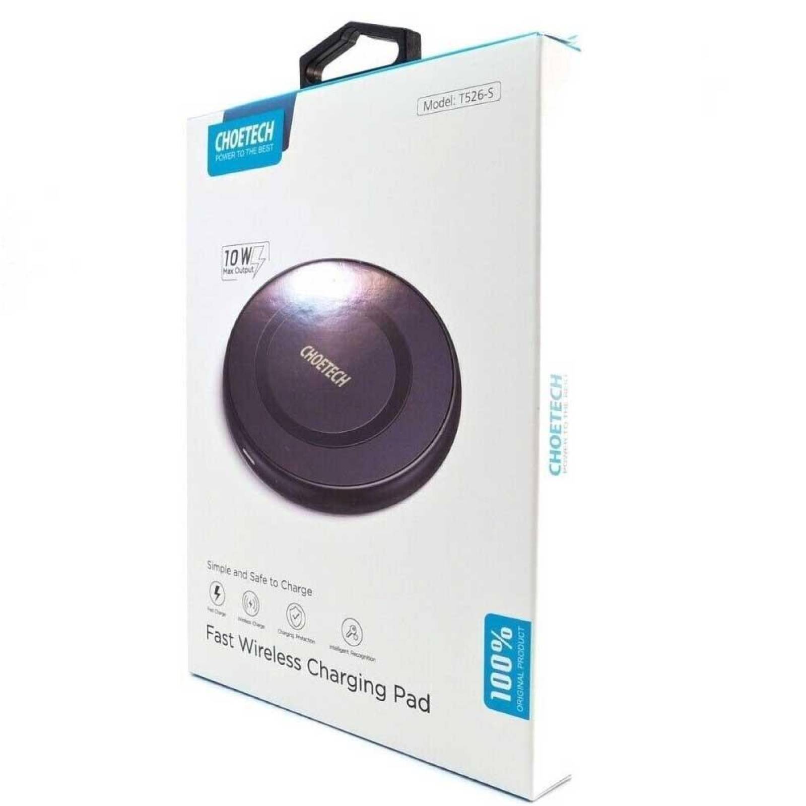Base Cargador CHOETECH rapido inalambrico Qi 10W Negra 