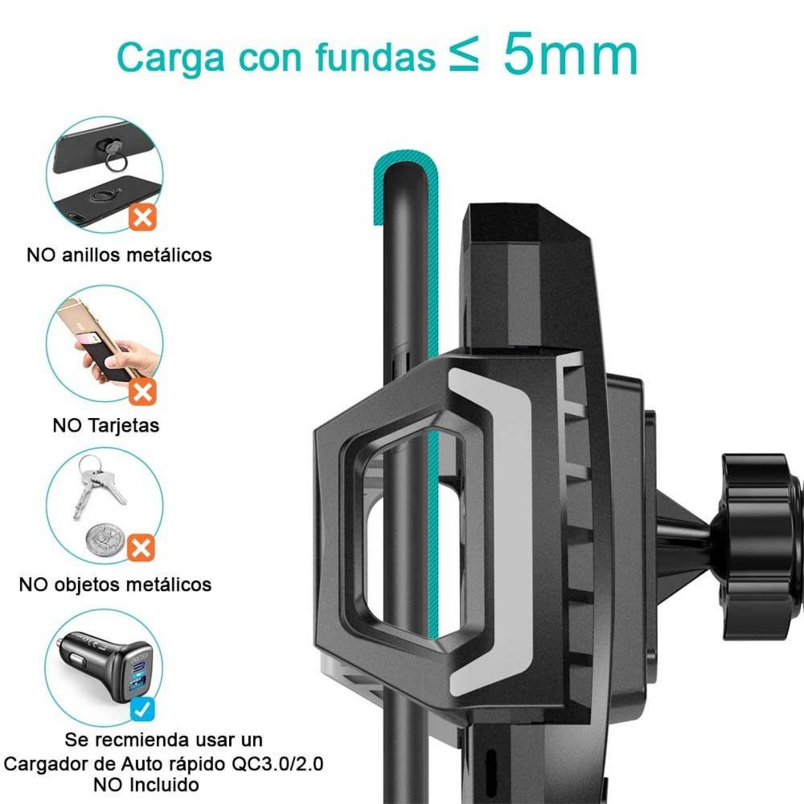 Soporte y cargador inalambrico CHOETECH Universal 10w 