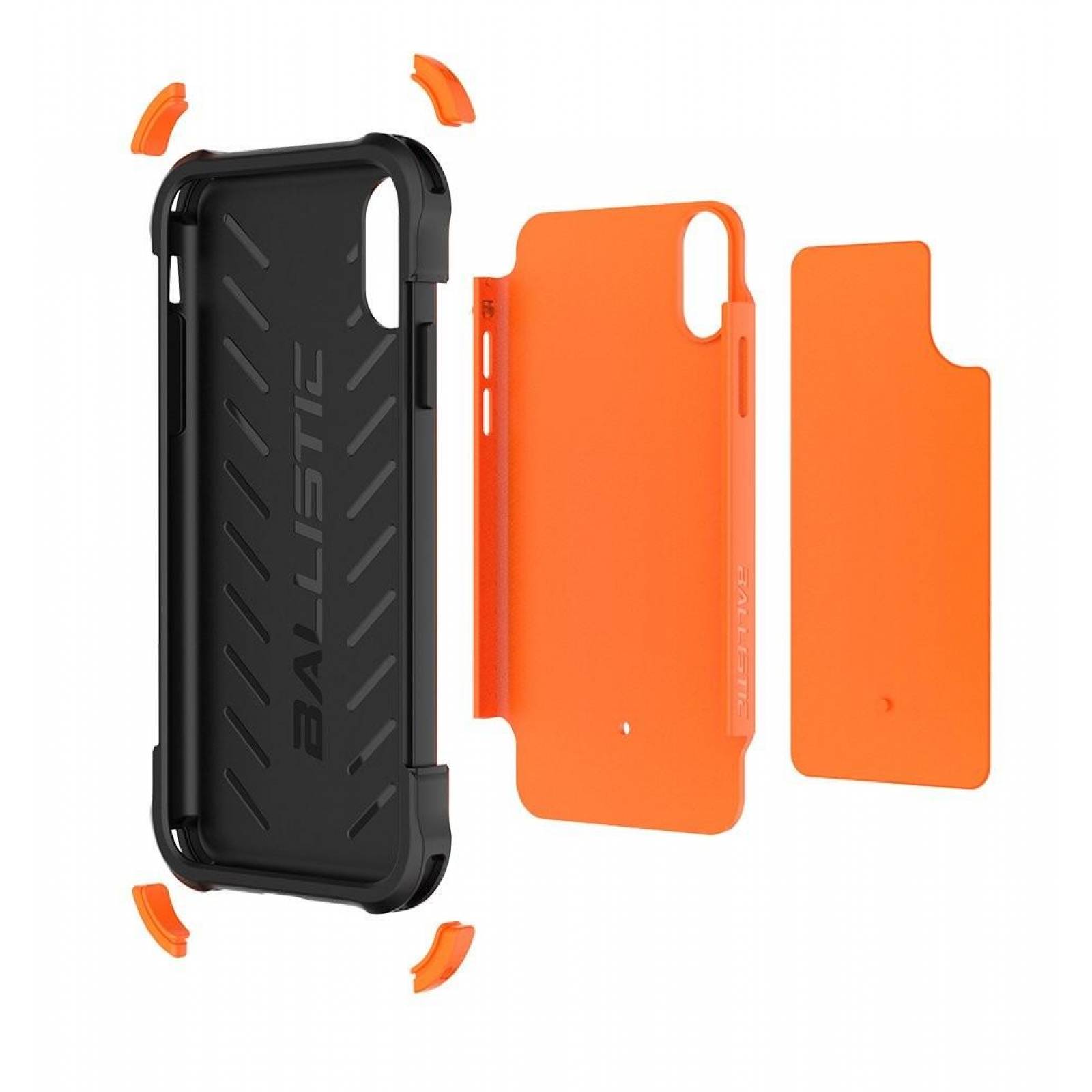 . Funda Ballistic TJ para iPhone Xs MAX Naranja 