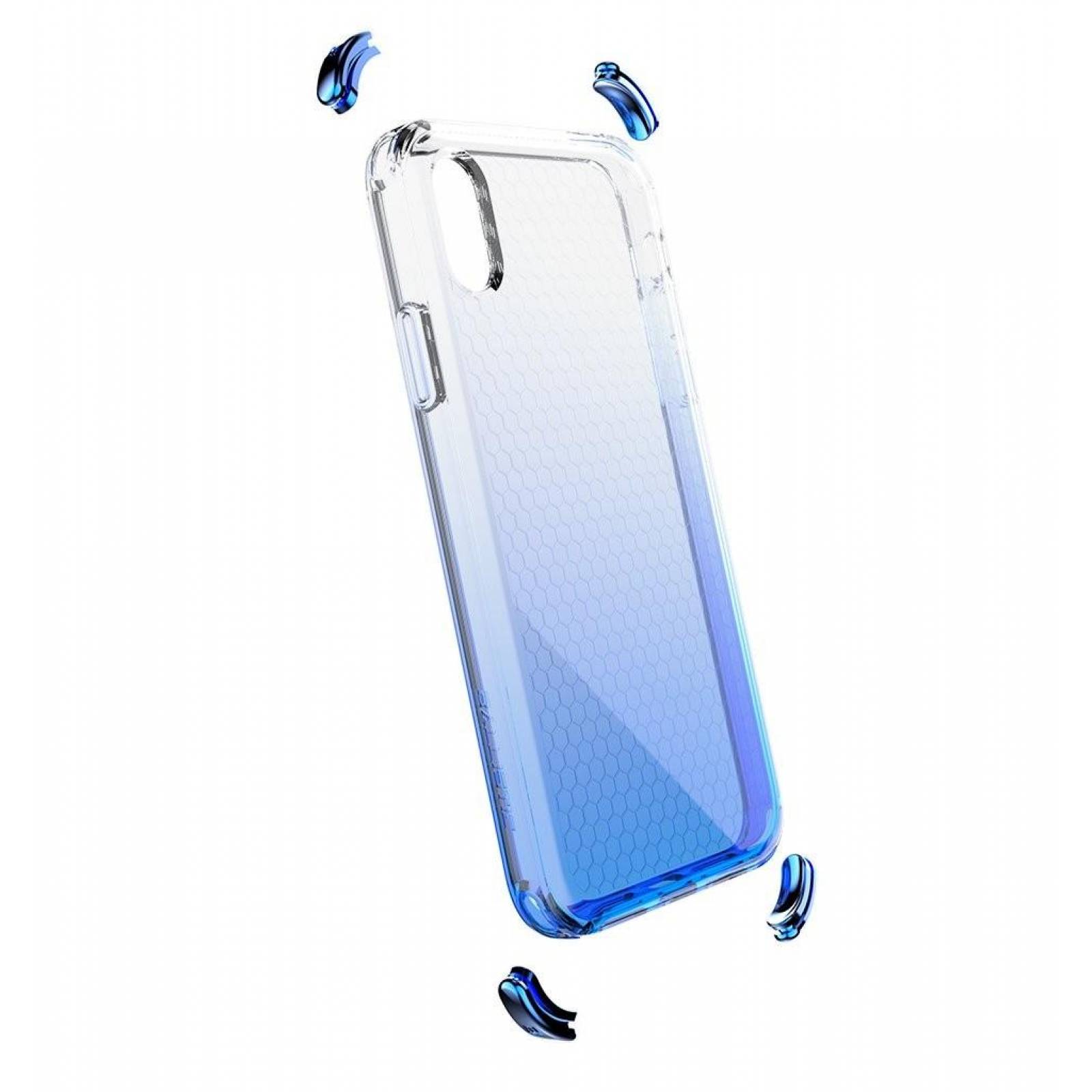 . Funda BALLISTIC Jewel para iPhone X y Xs Azul Transp protector uso rudo 