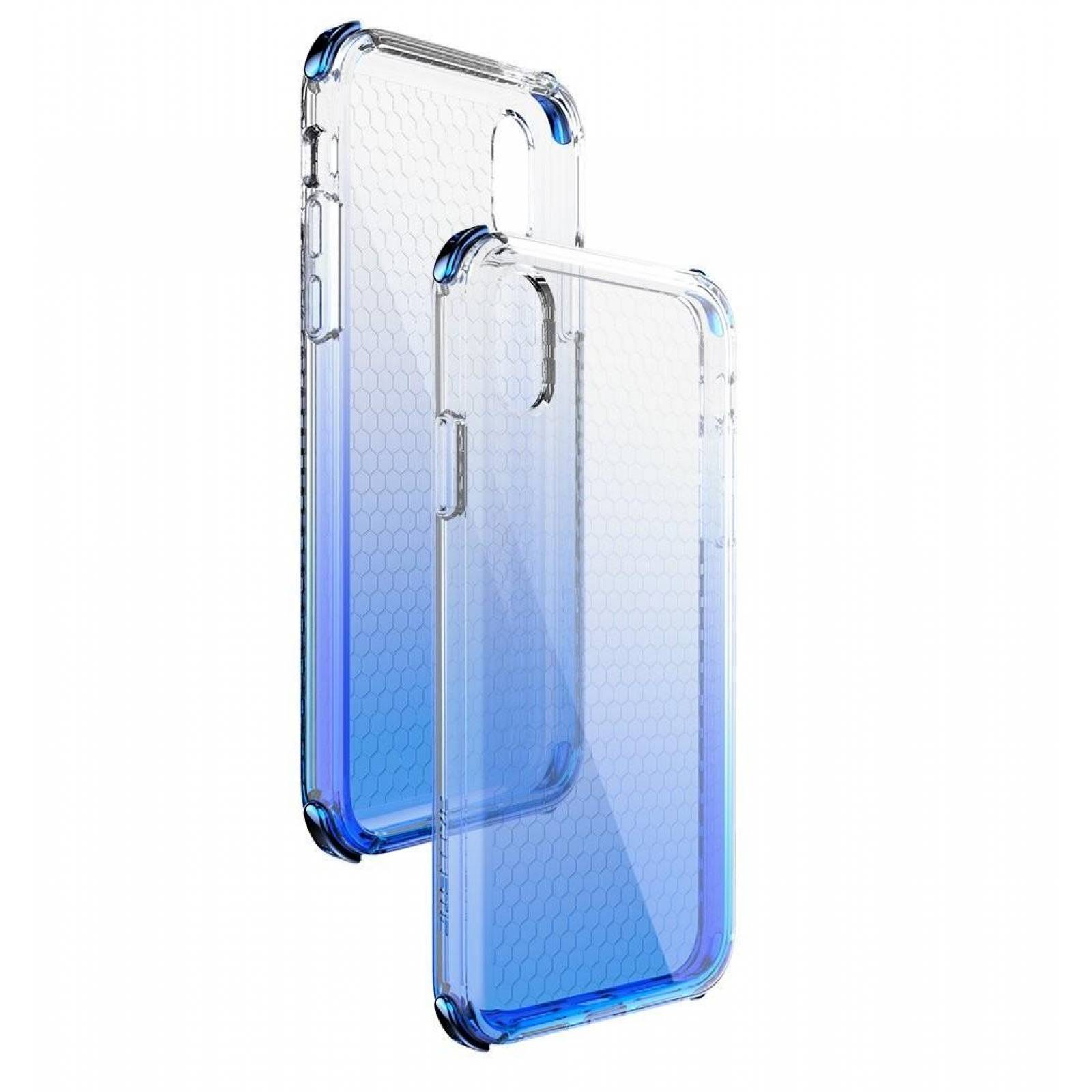. Funda BALLISTIC Jewel para iPhone X y Xs Azul Transp protector uso rudo 