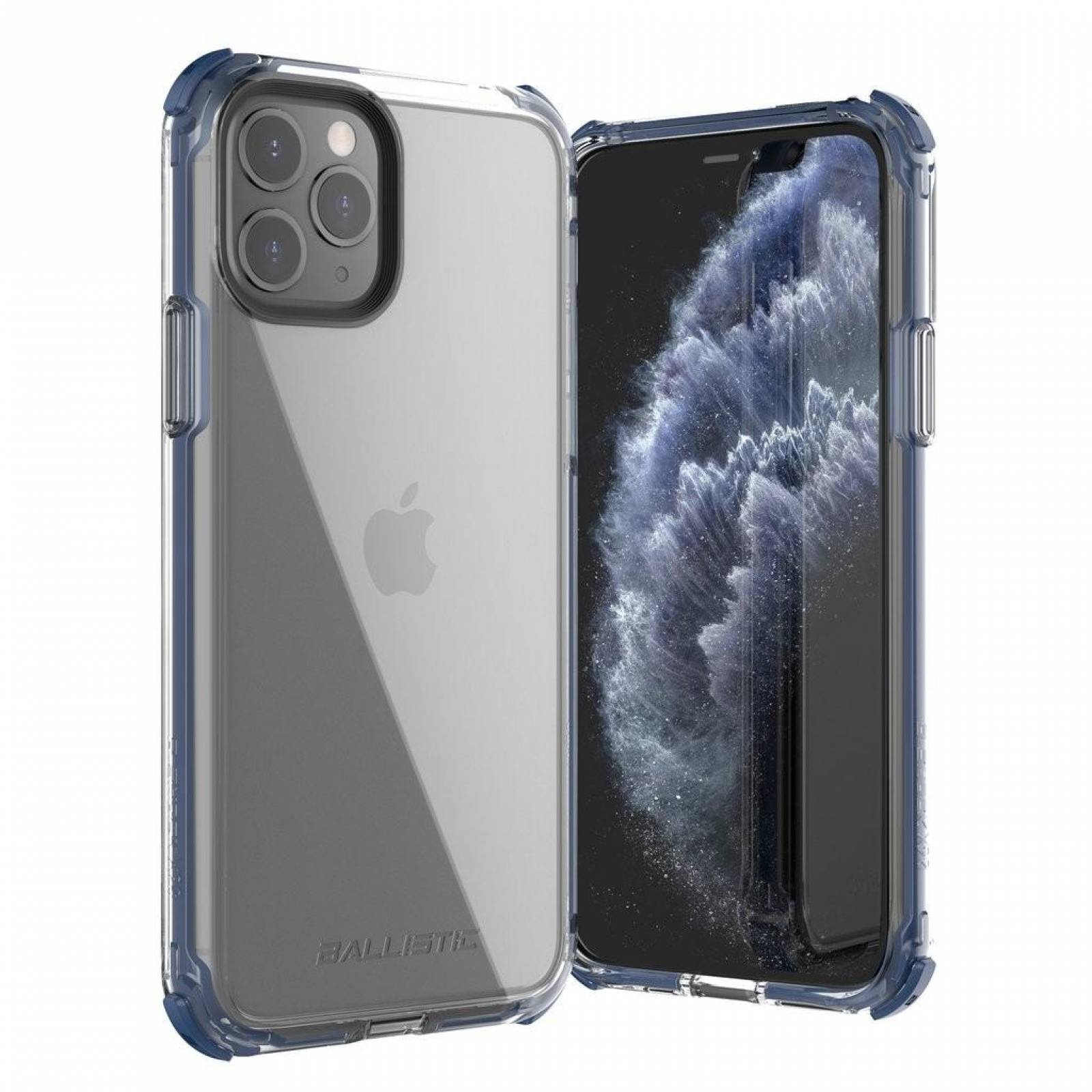 . Funda BALLISTIC Bshock para iPhone 11 PRO MAX Azul Transp 