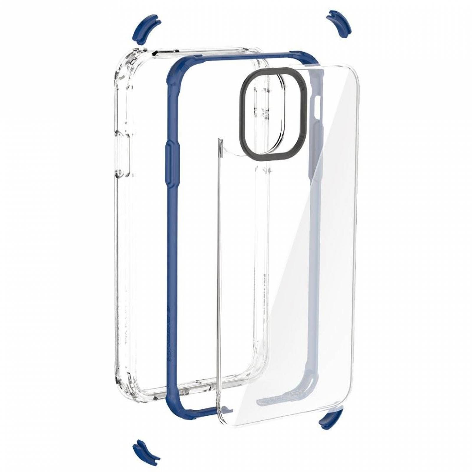 . Funda BALLISTIC Bshock para iPhone 11 PRO MAX Azul Transp 