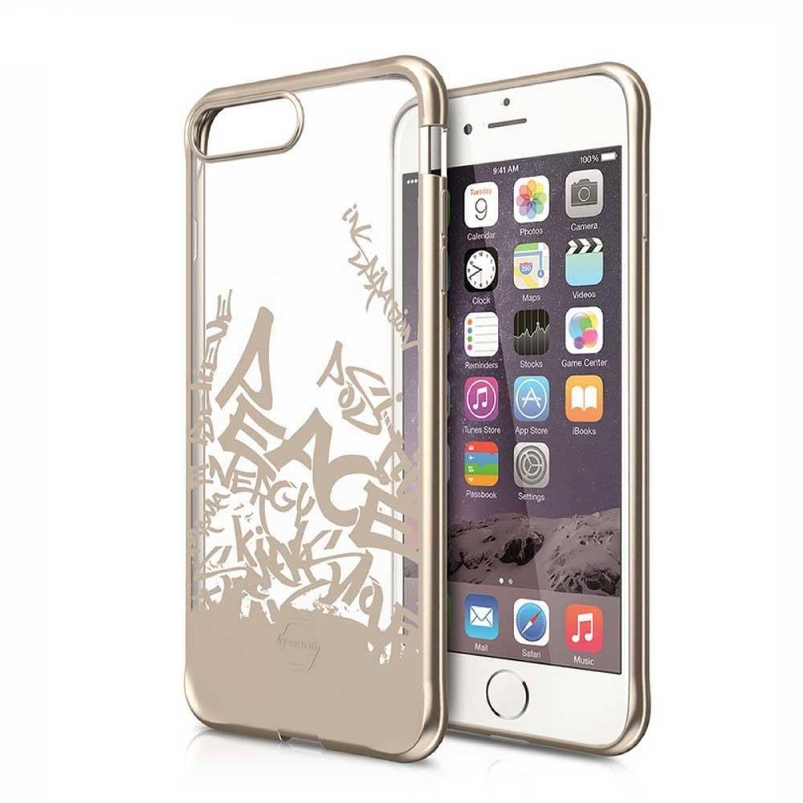 . Funda ITSKINS Artgel para iPhone 8 PLUS y 7 PLUS Tran Gold 