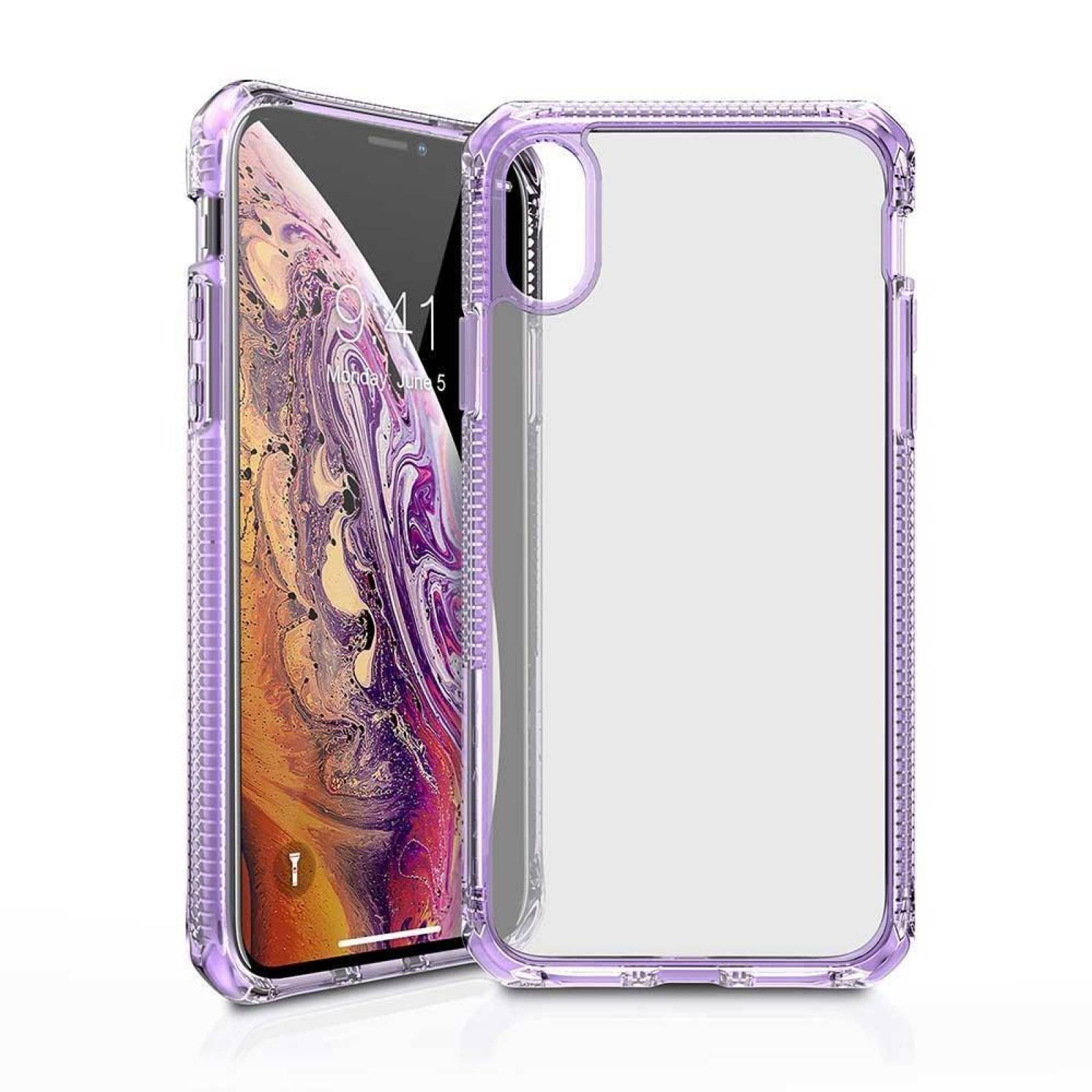 . Funda ITSKINS Hybrid para iPhone X y Xs Transp Lila 