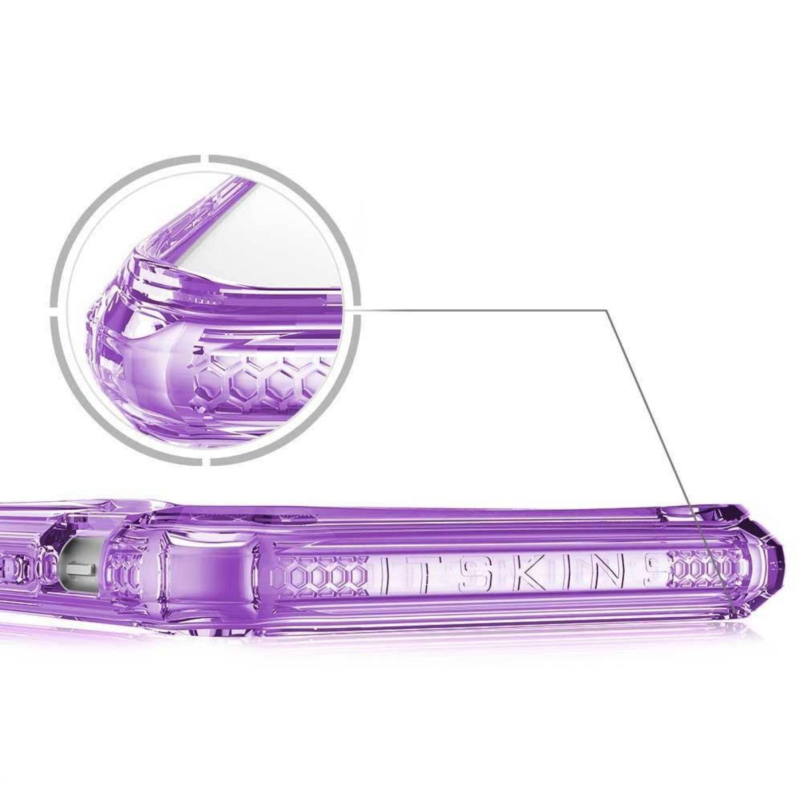 . Funda ITSKINS Hybrid para iPhone X y Xs Transp Lila 