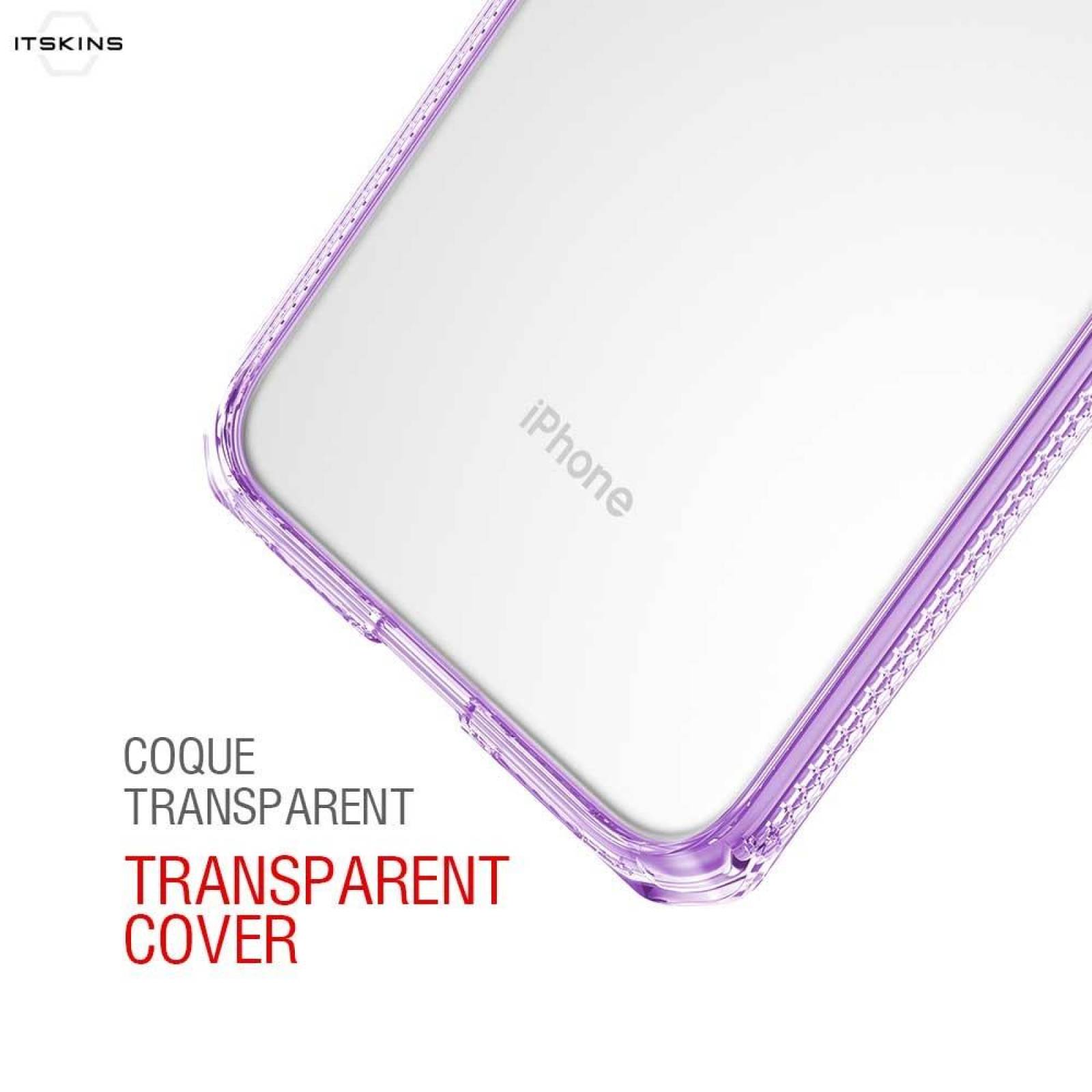 . Funda ITSKINS Hybrid para iPhone X y Xs Transp Lila 