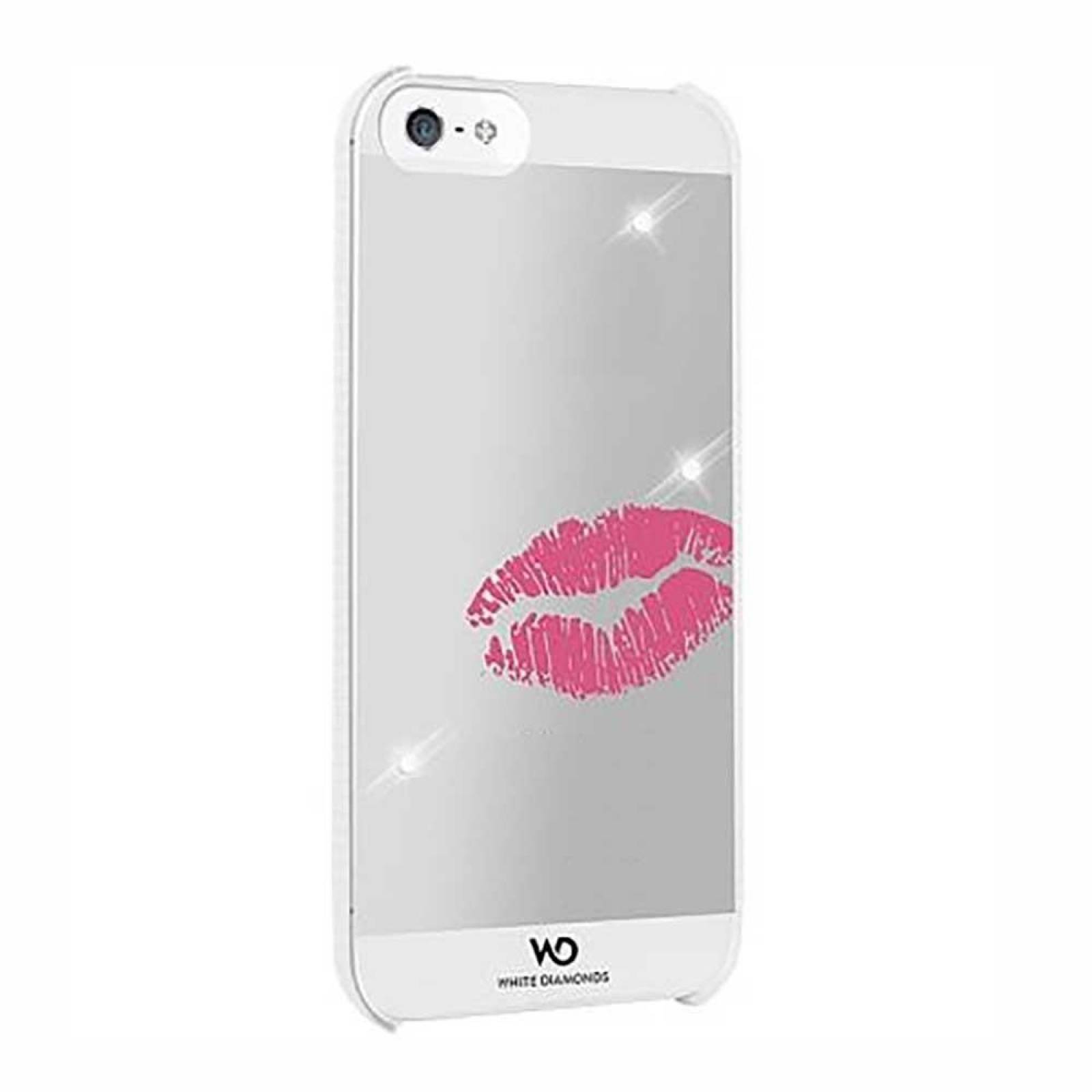 . Funda WHITE DIAMONDS Kiss para iPhone SE 2016 iPhone 5s y 5 Lipstick Kiss Transparente