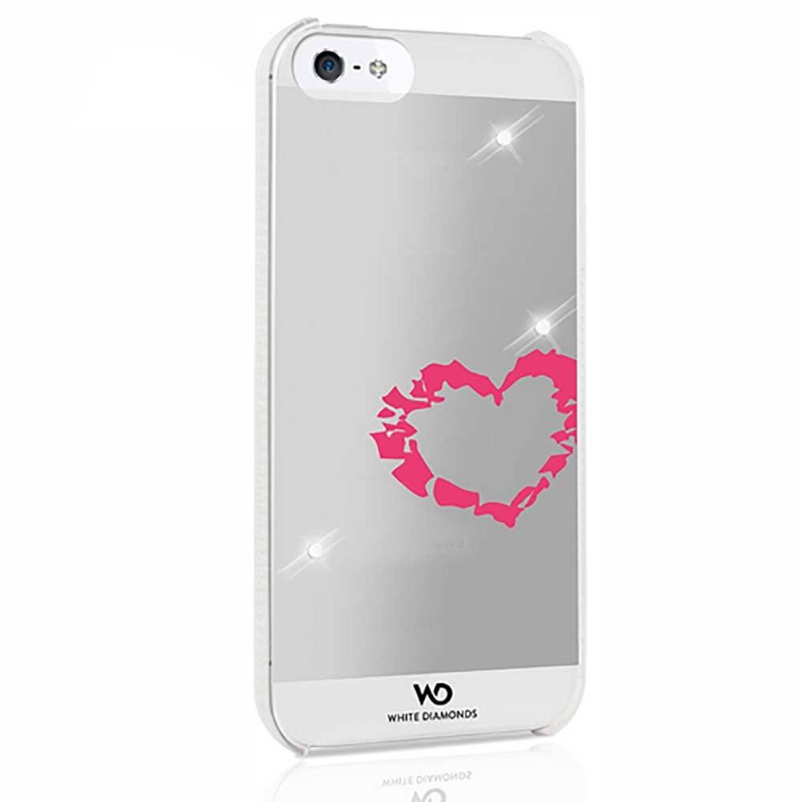 . Funda WHITE DIAMONDS para iPhone SE 2016 iPhone 5s y 5 Corazon Transparente 