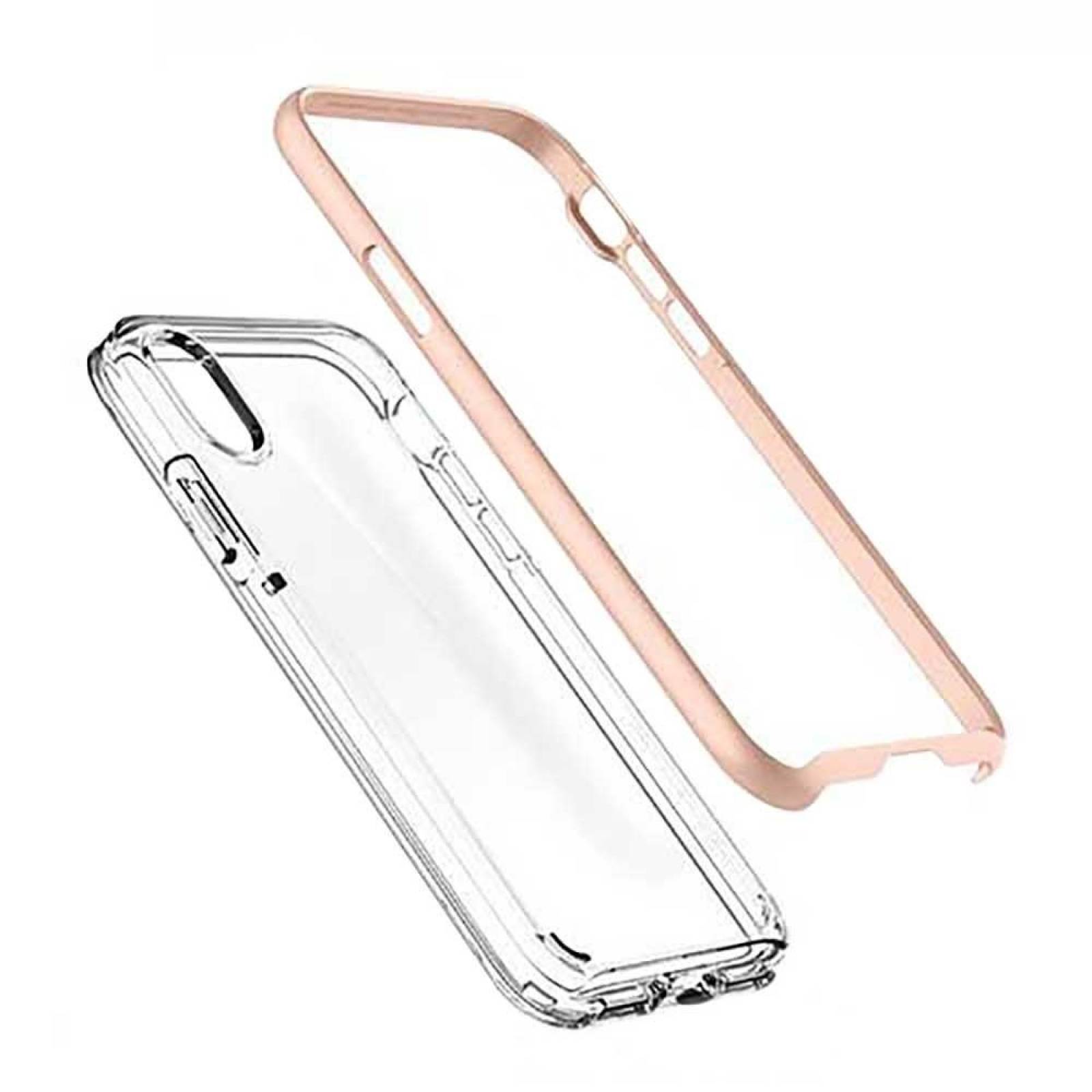 Funda SPIGEN para iPhone X y Xs Neo Hybrid Rose Crystal Transp Blush