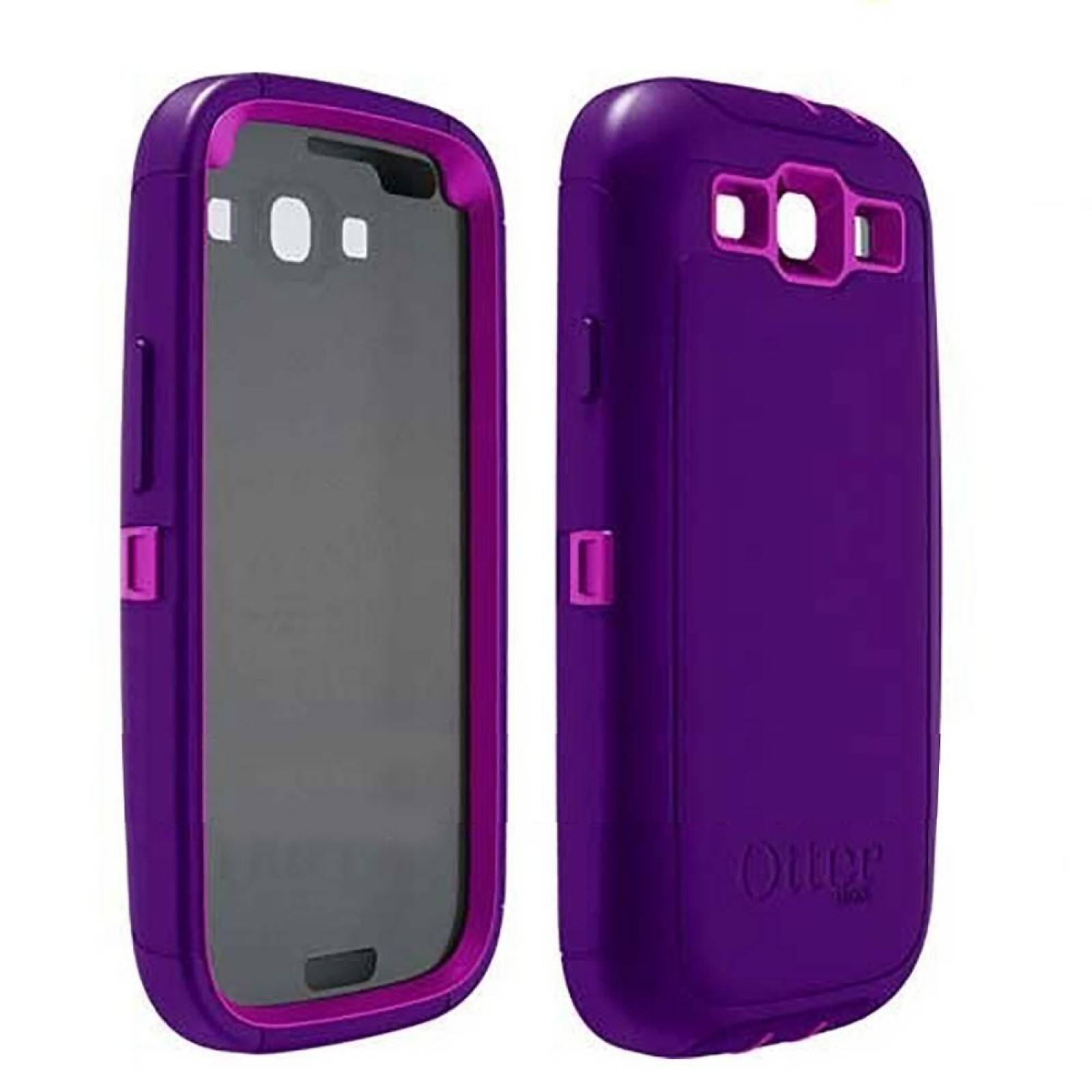 . Funda OTTERBOX Defender para Samsung S3 Violeta clip uso rudo 
