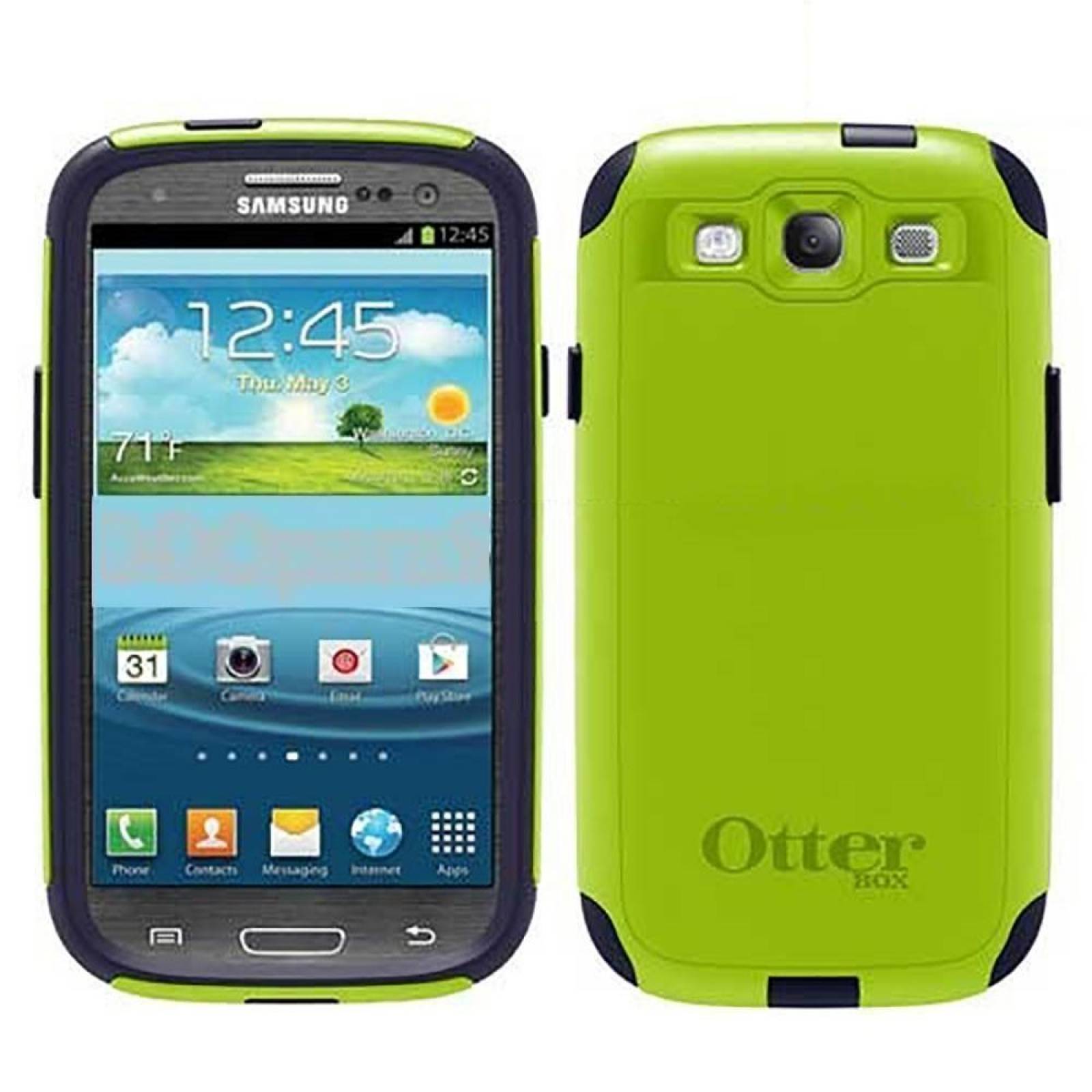 . Funda OTTERBOX Commuter para Samsung S3 Protector Verde Azul 
