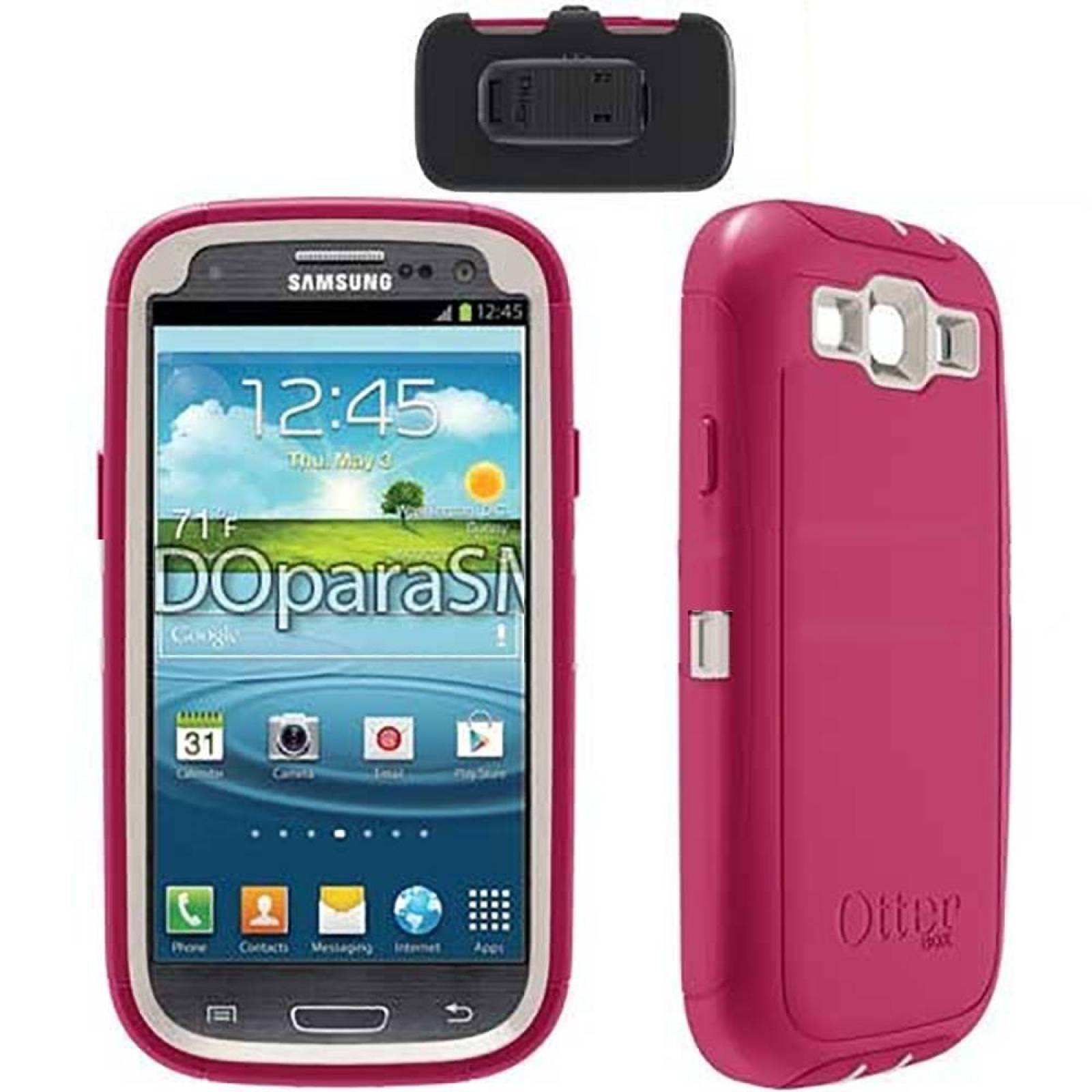 . Funda OTTERBOX Defender para Samsung S3 Rosa Gris