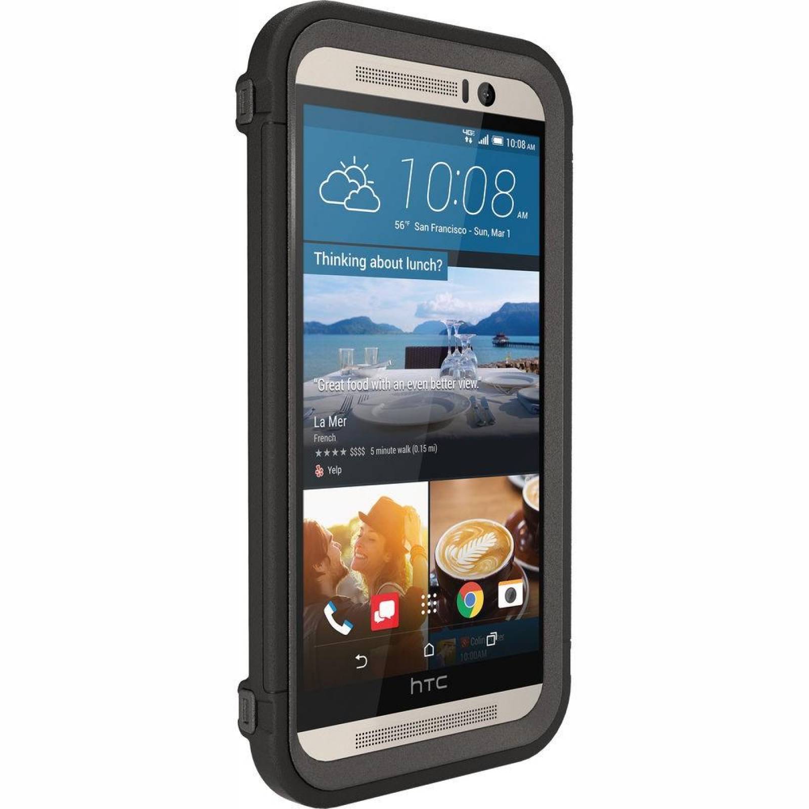 . Funda OTTERBOX Defender para HTC One M9 Negra Clip Giratorio estuche uso rudo