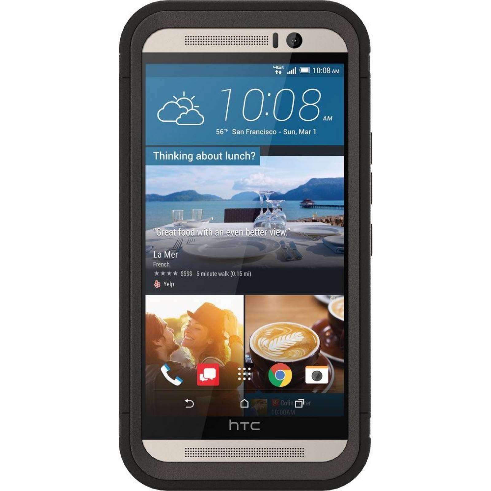 . Funda OTTERBOX Defender para HTC One M9 Negra Clip Giratorio estuche uso rudo