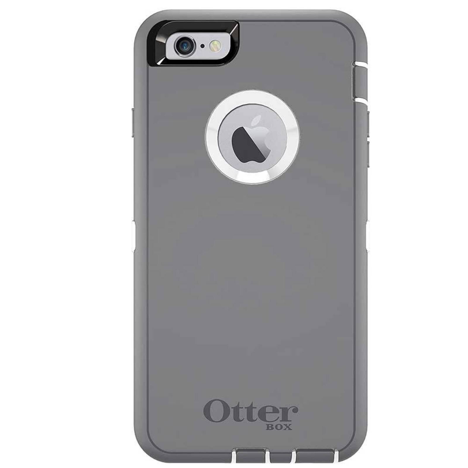 . Funda OTTERBOX Defender para iPhone 6 PLUS Gris Blanco Protector Uso Rudo con Clip giratorio